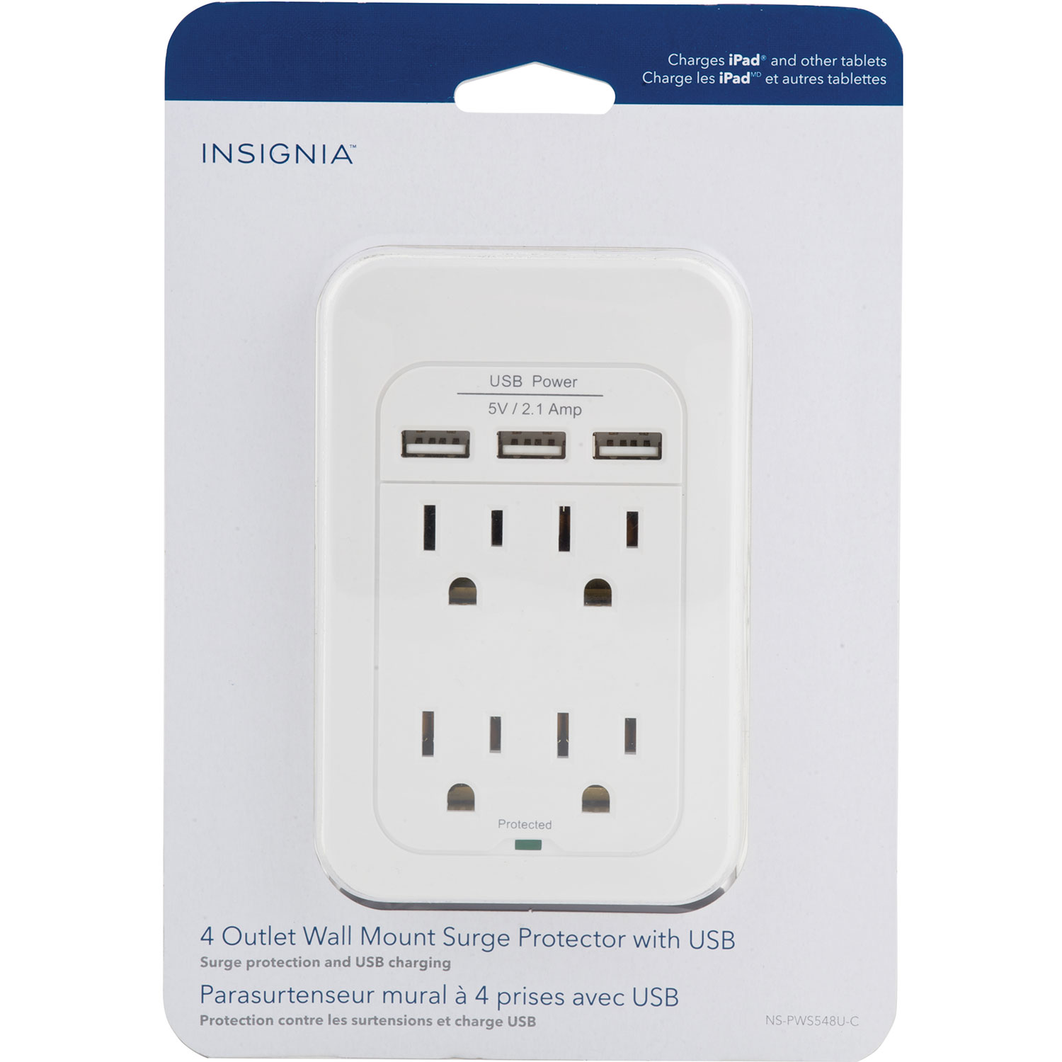 Parasurtenseur à 4 prises avec USB d'Insignia - Exclusivité de Best Buy
