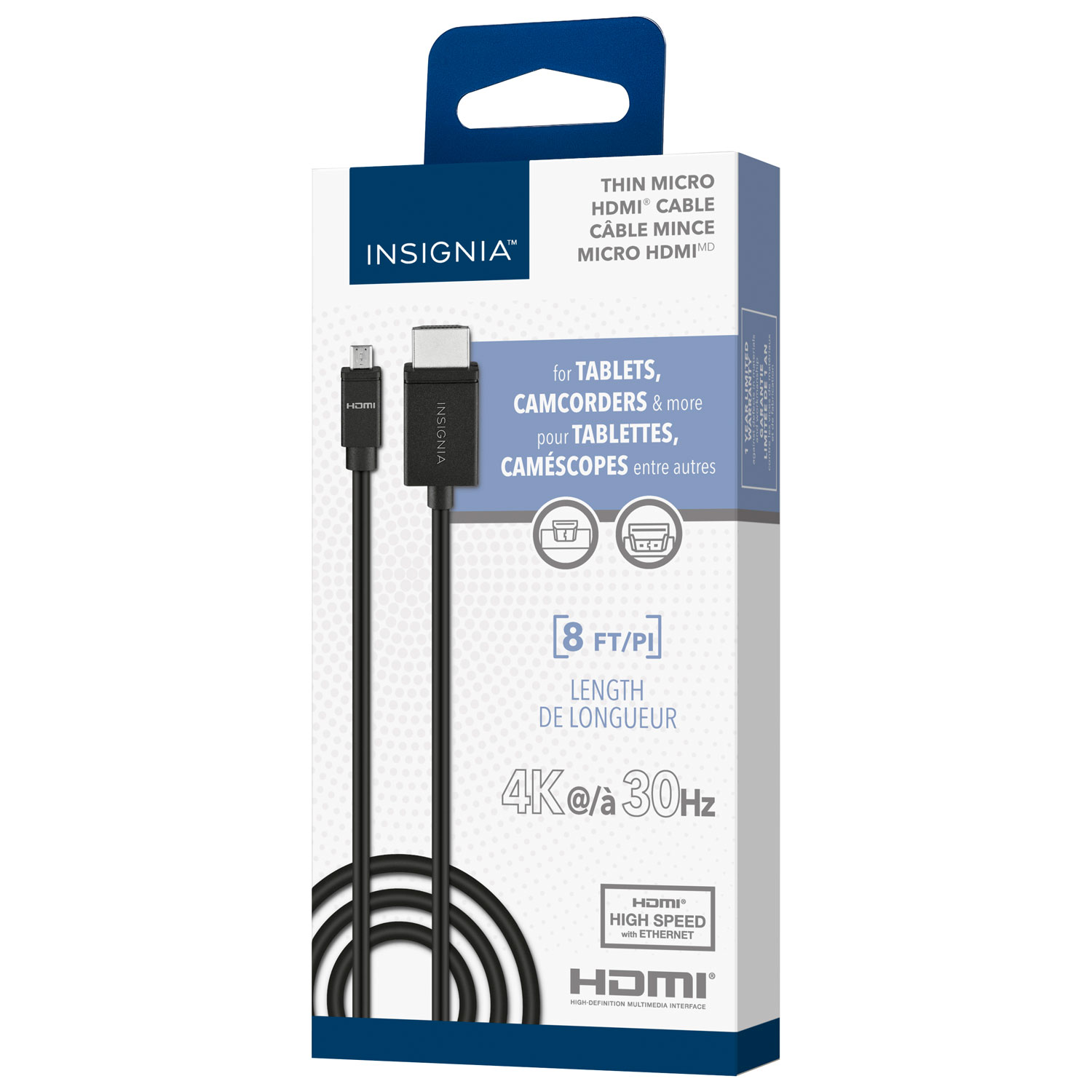 Câble HDMI de 2,4 m d'Insignia (NS-PG08591-C)