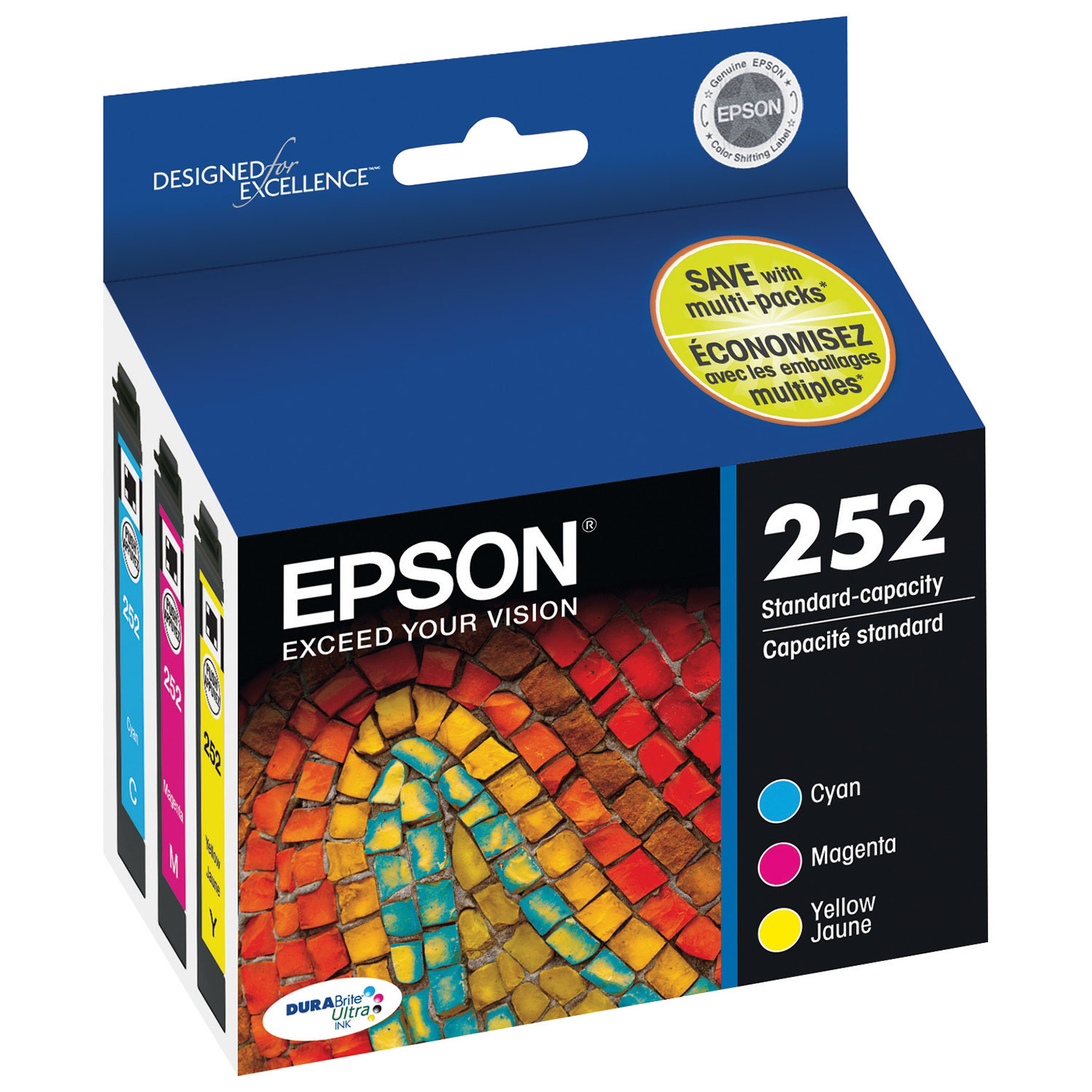 Epson DURABrite Ultra 252 Color Ink - 3 Pack