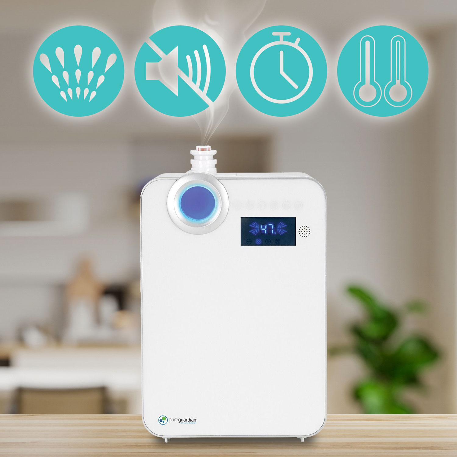 PureGuardian H7550CA Elite 90-Hour Smart Mist Ultrasonic Humidifier