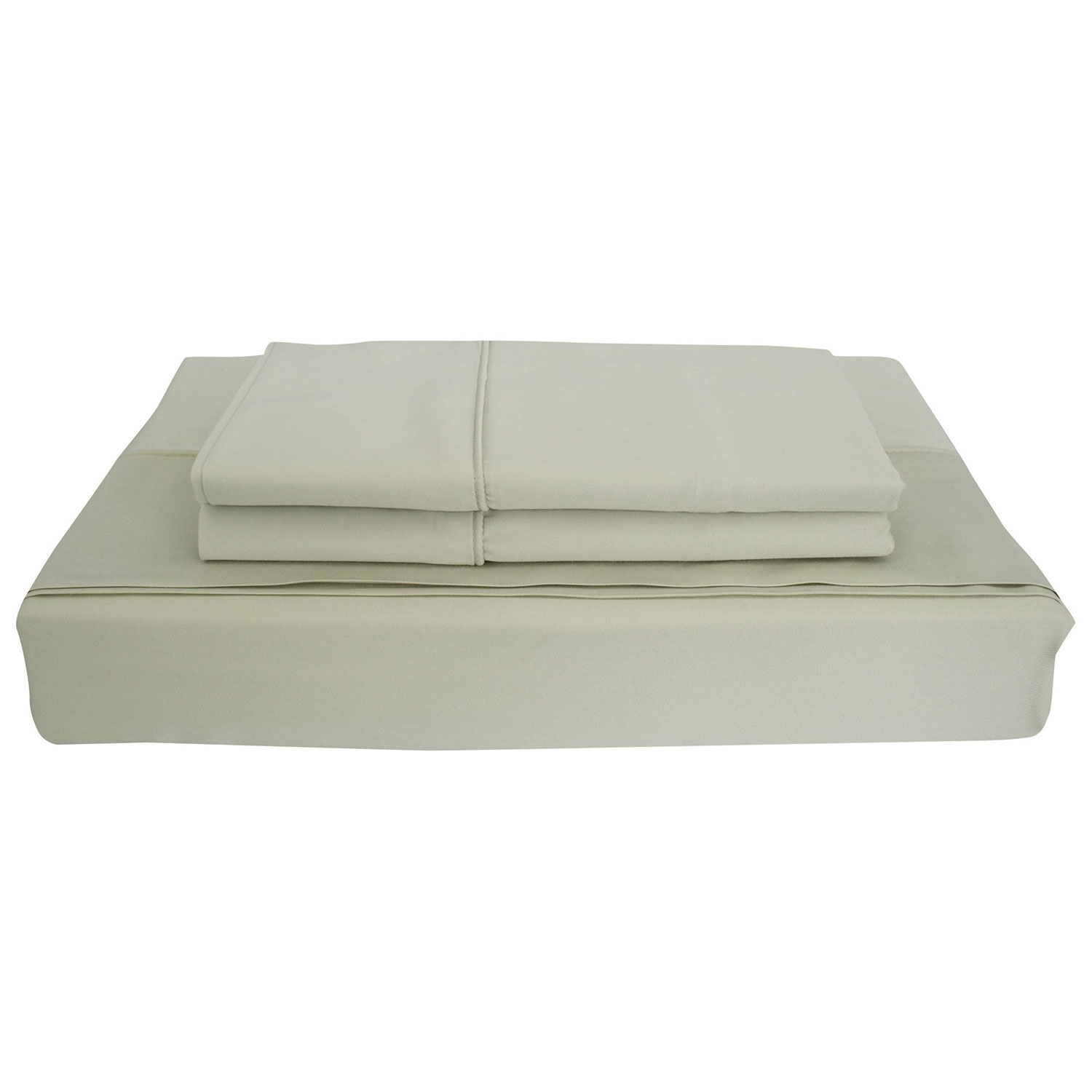 Maholi Bamboo Solid Collection 310 Thread Count Rayon Sheet Set - Queen - Sage