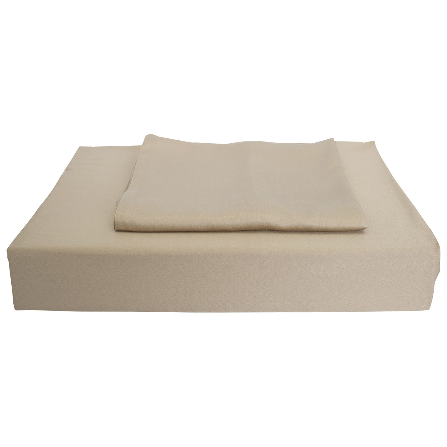 Ens. housse de couette en rayonne contexture 310 Bamboo Solid de Maholi - Grand lit - Taupe