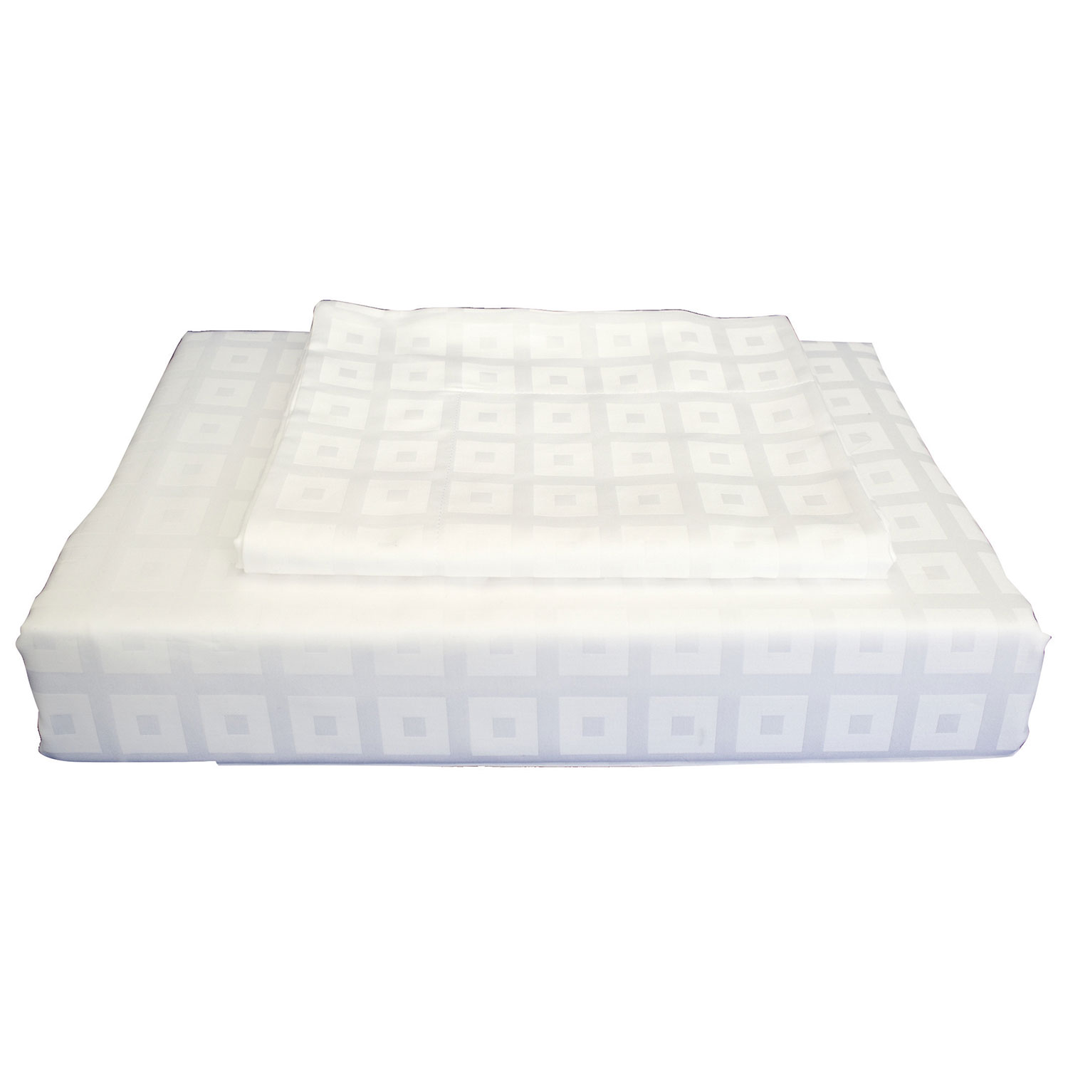 Maholi Bliss Collection 400 Thread Count Egyptian Cotton Duvet Cover Set - Queen - White