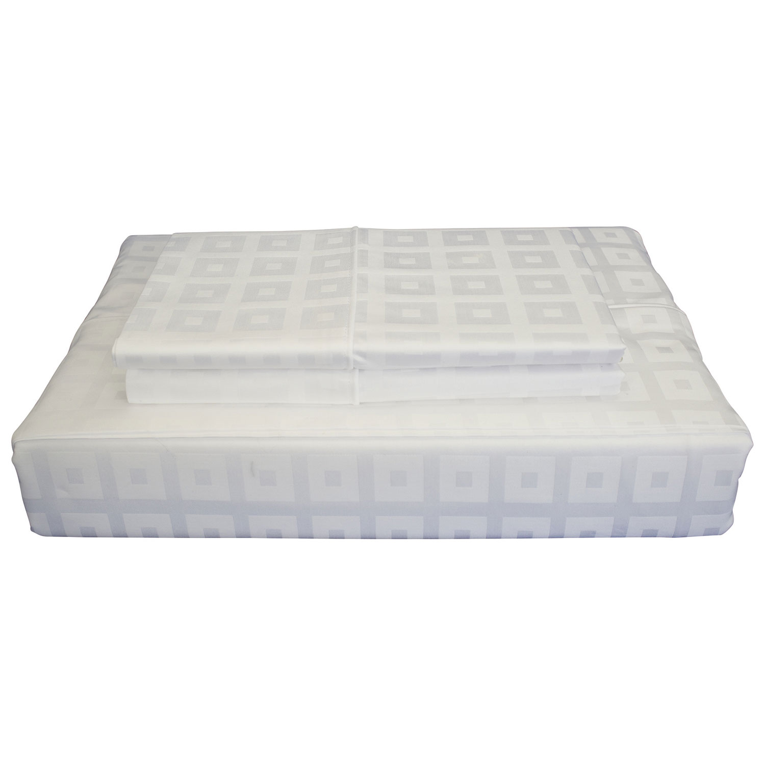 Maholi Bliss Collection 400 Thread Count Egyptian Cotton Sheet Set - Queen - White