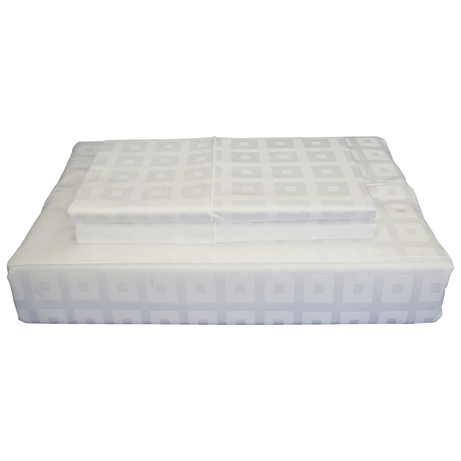 Maholi Bliss Collection 400 Thread Count Egyptian Cotton Sheet Set - King - White