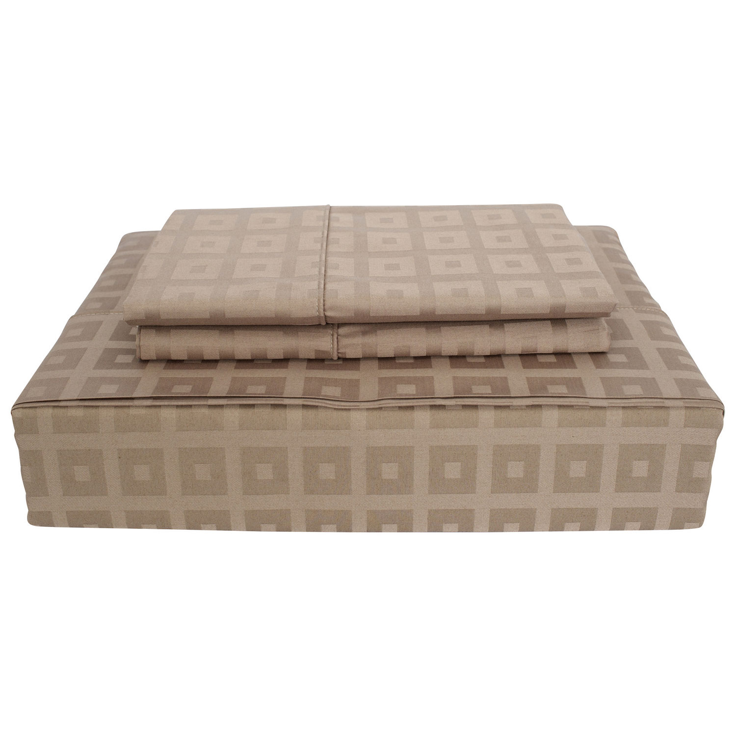 Ensemble de draps contexture 400 collection Bliss de Maholi - Lit 1 place - Vison