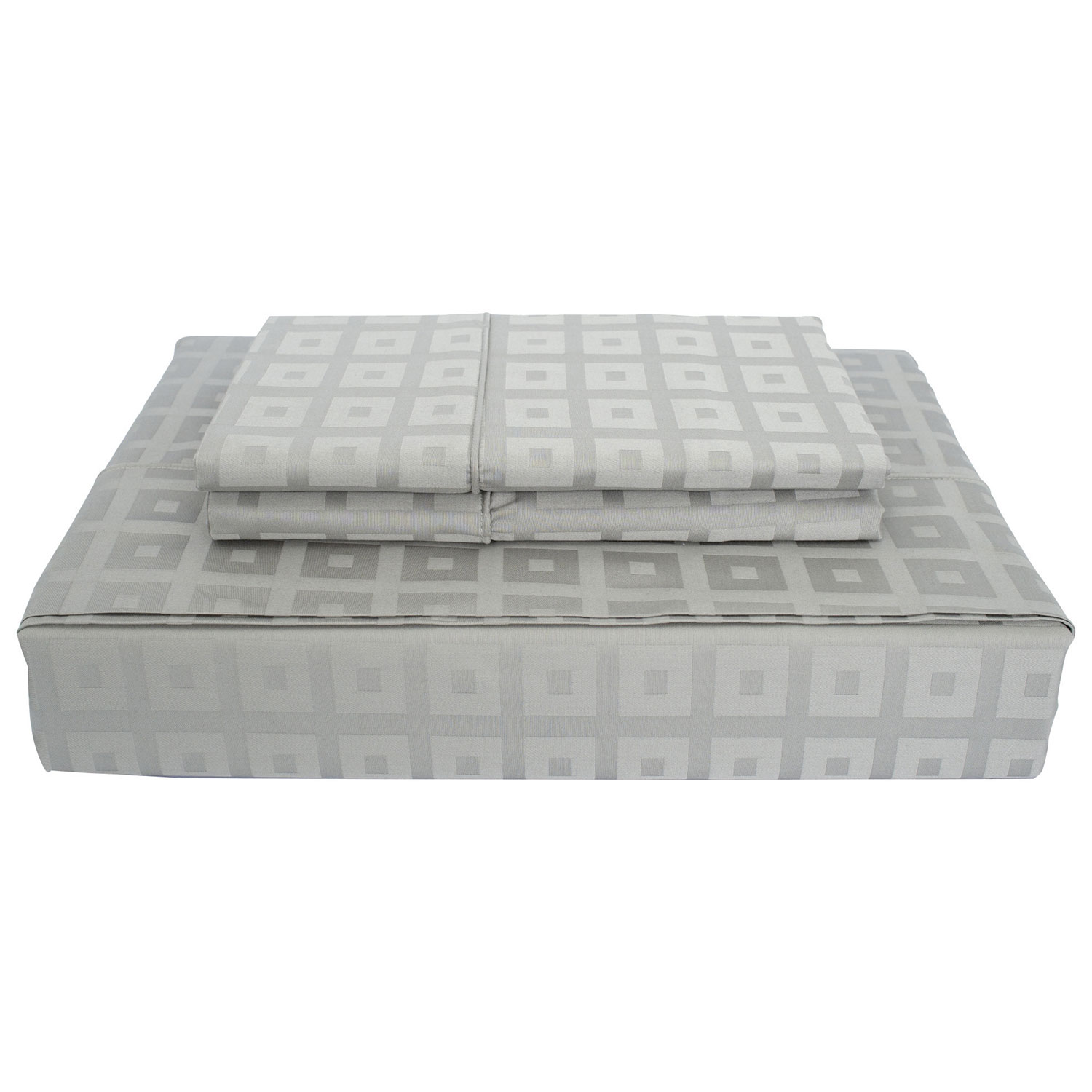 Maholi Bliss Collection 400 Thread Count Egyptian Cotton Sheet Set - Single/Twin - Grey