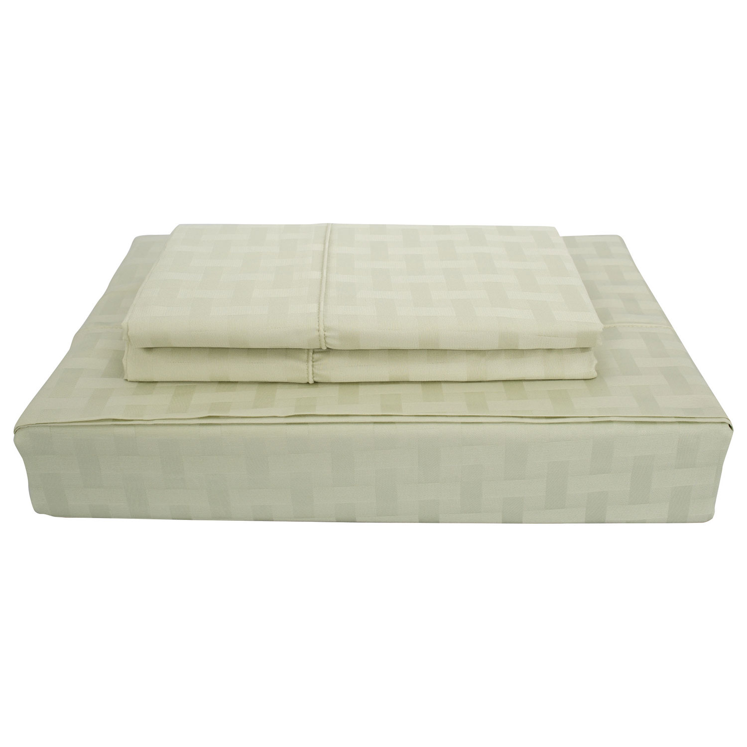 Ensemble de draps en coton égyptien contexture 400 Bamboo de Maholi - Très grand lit - Sauge