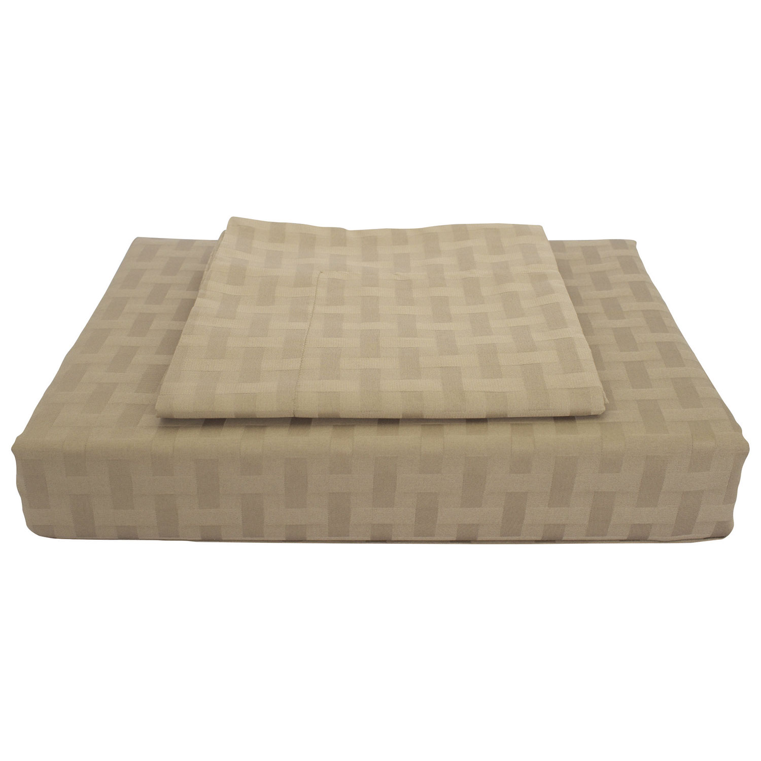 Ensemble housse de couette contexture 400 collection Bamboo de Maholi - Très grand lit - Ivoire