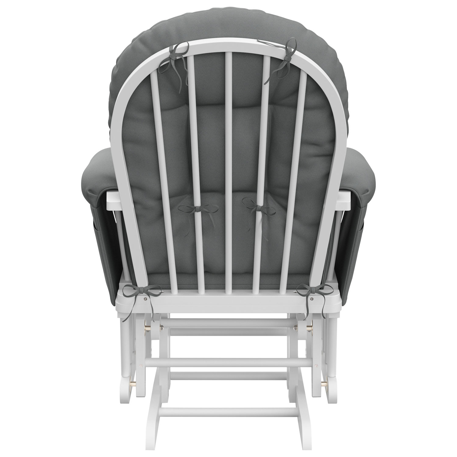 Stork Craft Custom Hoop Glider With Ottoman - White/Grey