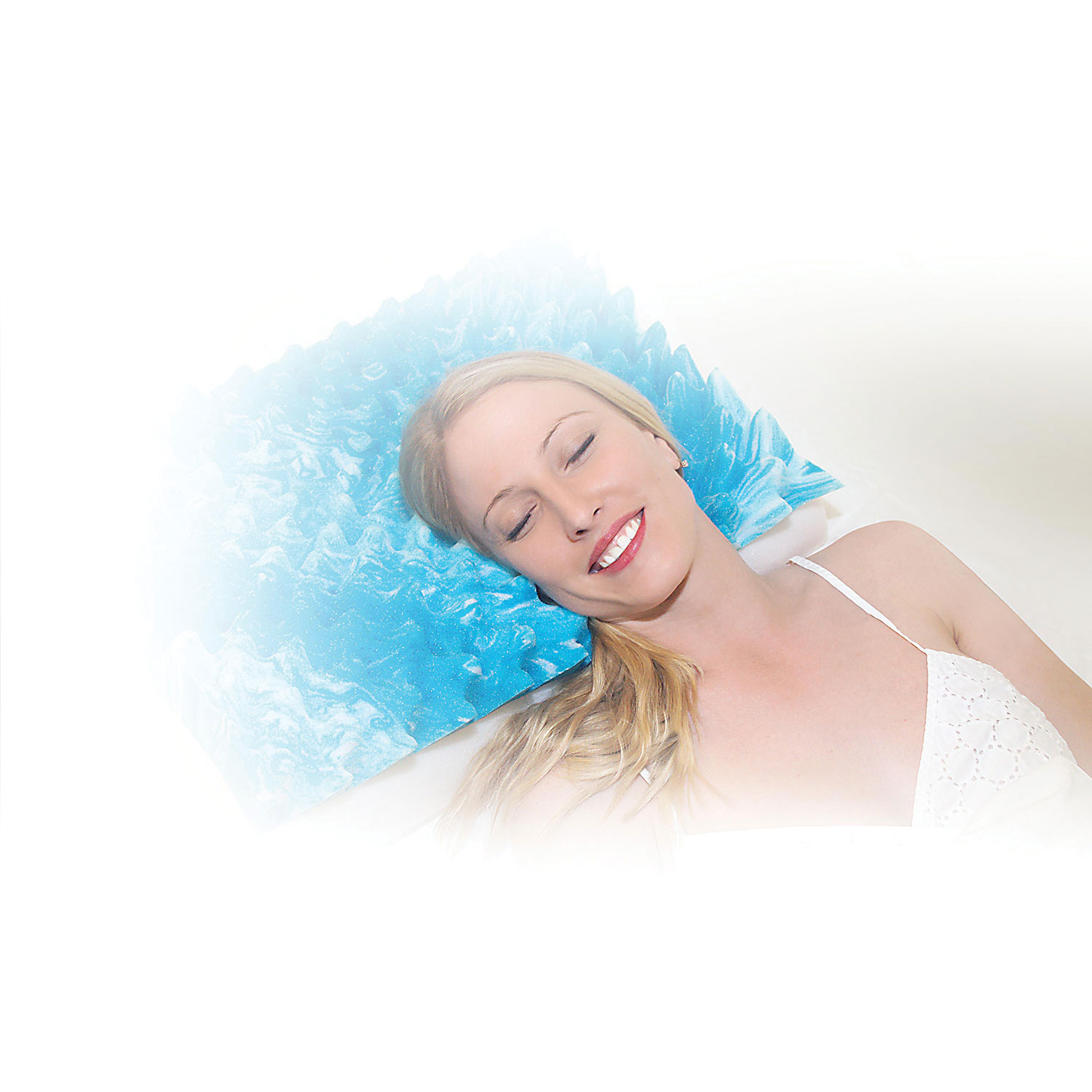 BodyForm Orthopedic Nightwave Gel Infused Foam Pillow - White