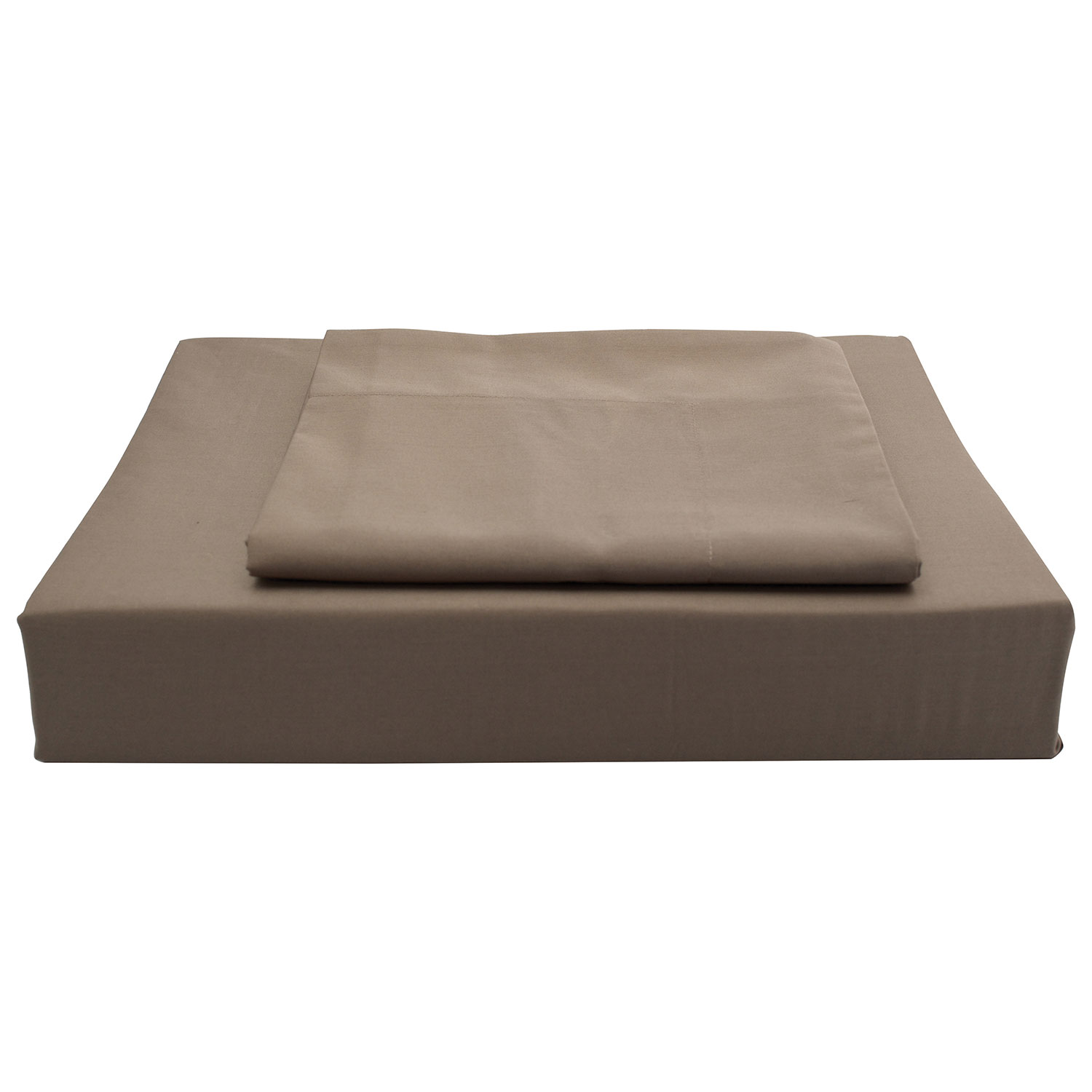 Ens. housse de couette en coton égyptien contexture 620 Duncan de Maholi - Très grand lit - Cacao