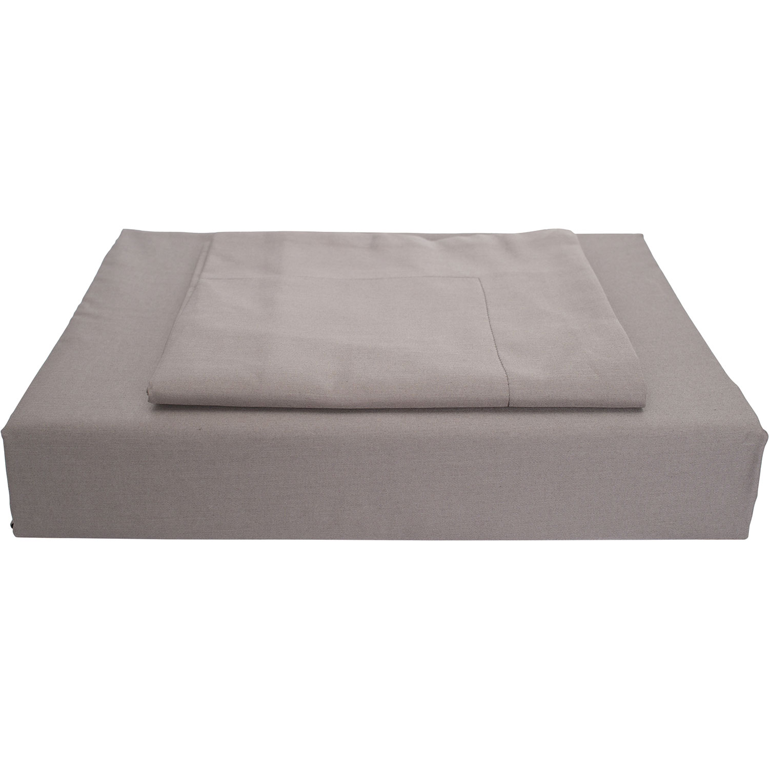 Ens. housse de couette en coton égyptien contexture 620 Duncan de Maholi - Très grand lit - Gris