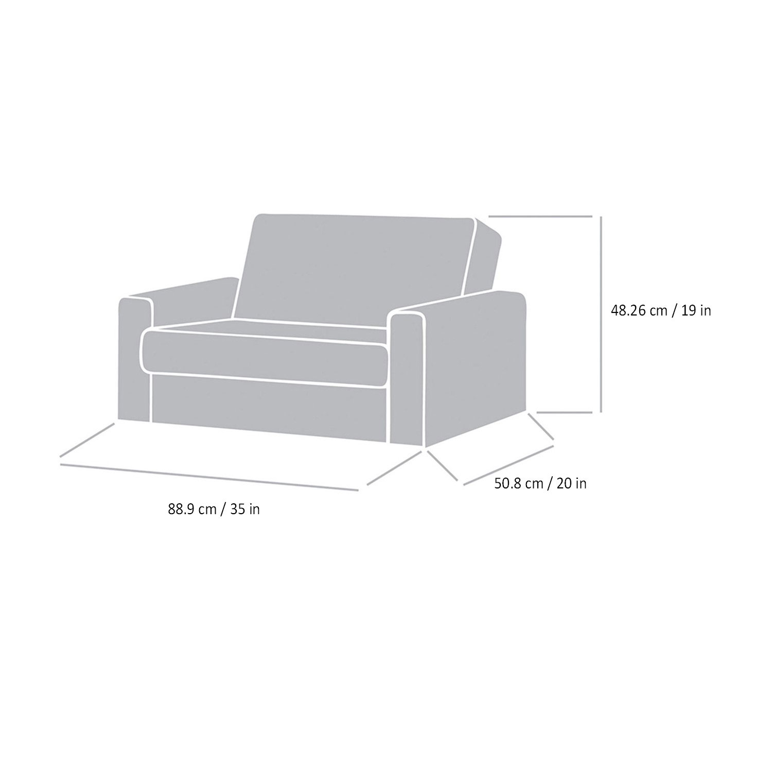 Sofa rabattable de Comfy Kids pour enfants - Multicolore