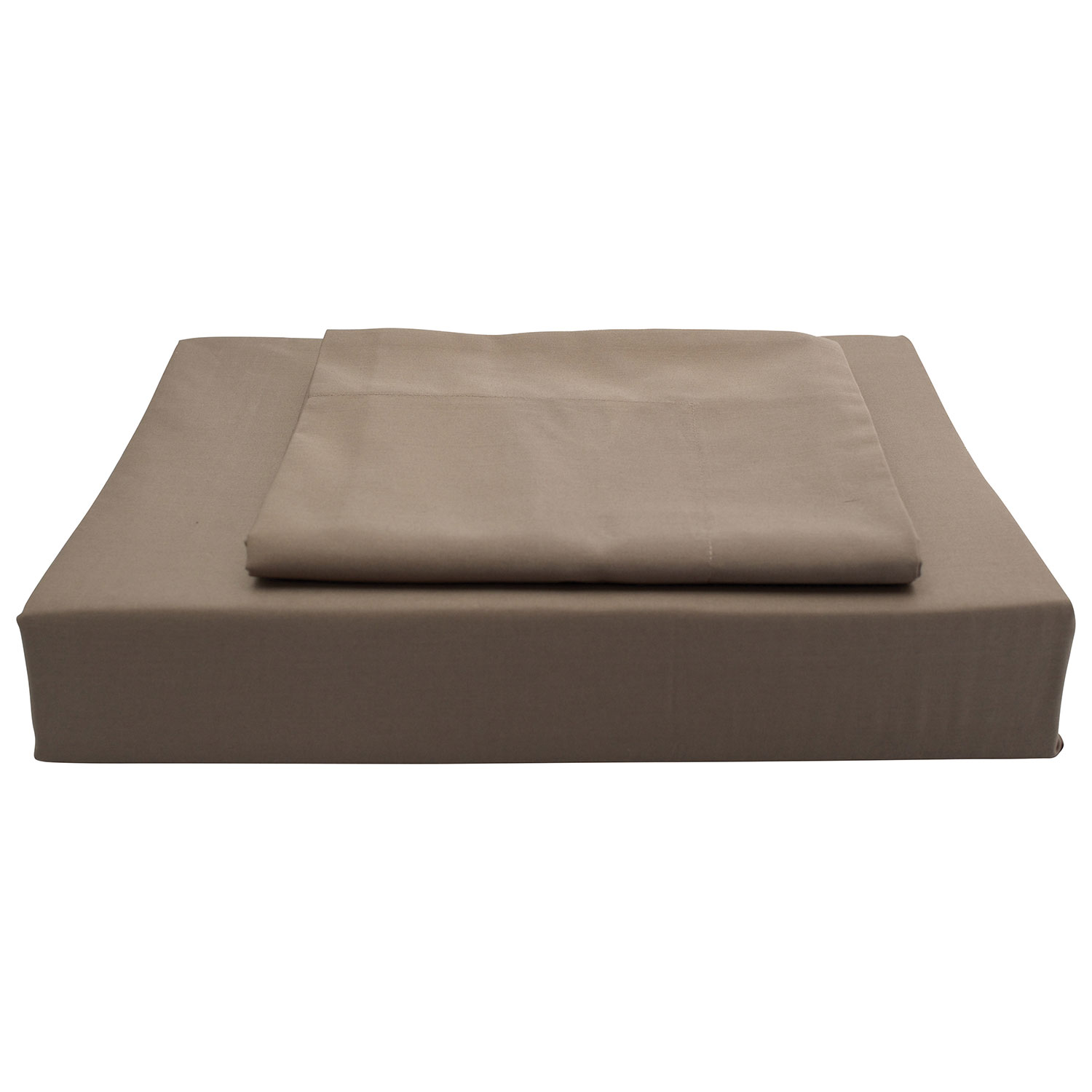 Ens. housse de couette en coton égyptien contexture 250 Solid de Maholi - Grand lit - Chocolat