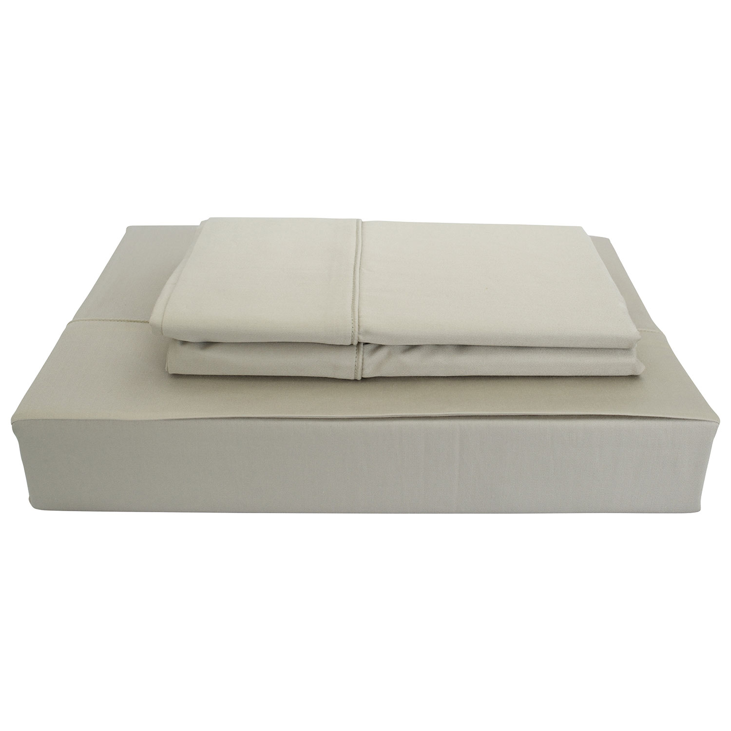 Maholi Solid Collection 250 Thread Count Egyptian Cotton Sheet Set - Single/Twin - Taupe