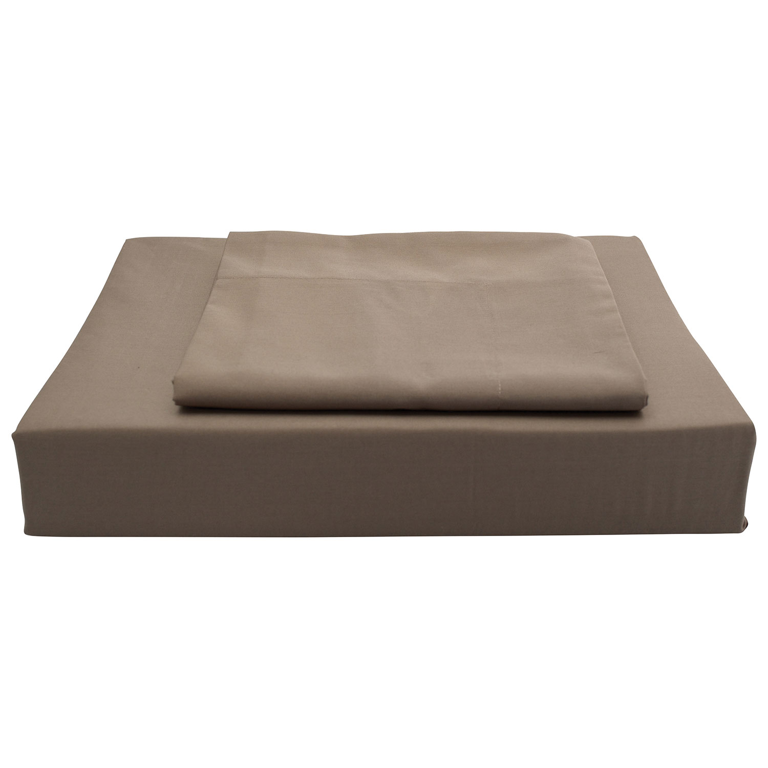 Maholi Solid Collection 250 Thread Count Egyptian Cotton Sheet Set - Single/Twin - Chocolate