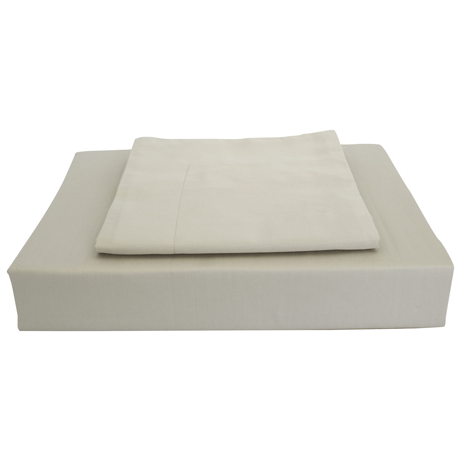 Ens. housse de couette en coton égyptien contexture 250 Solid de Maholi - Grand lit - Taupe