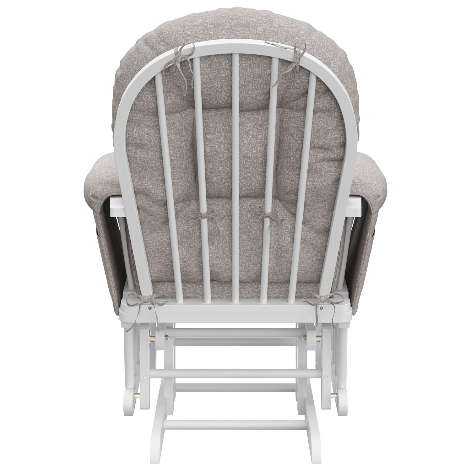 Fauteuil berçant coulissant et pouf Hoop de Stork Craft - Blanc - Tourbillon taupe