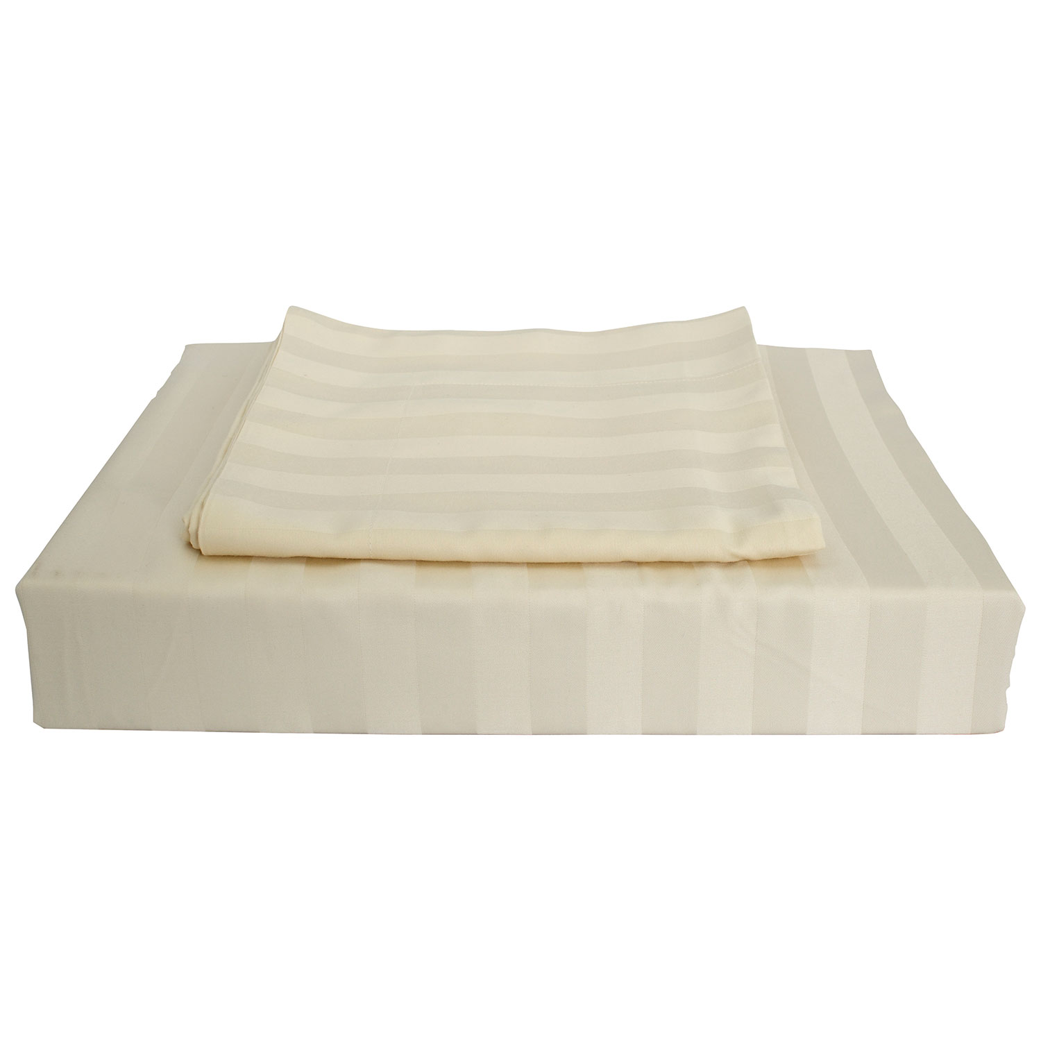 Maholi Damask Stripe Collection 310 Thread Count Duvet Cover Set - King - Beige