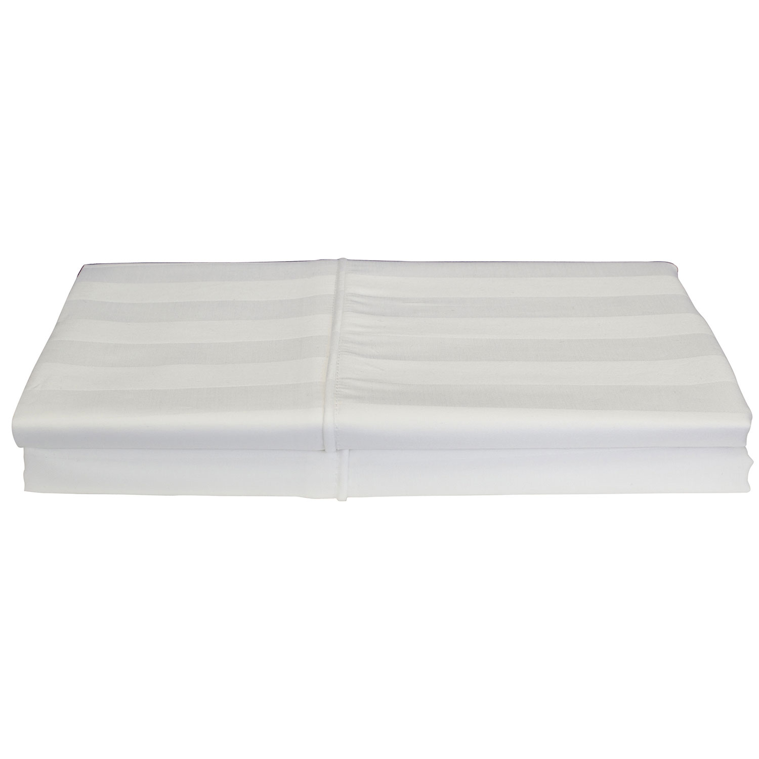 Maholi Damask Stripe Collection 310 Thread Count Rayon Pillow Case - 2 Pack - Queen - White