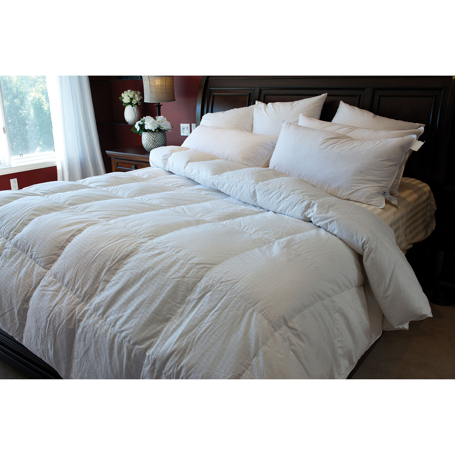 Douillette 4 saisons en duvet de canard contexture de 400 Royal Elite de Maholi - Lit simple - Blanc