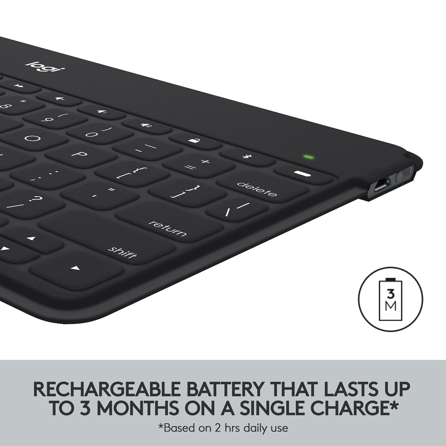 Clavier Keys-to-Go de Logitech pour iPad - Noir
