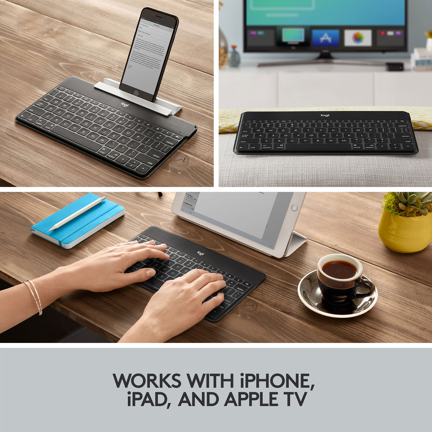 Clavier Keys-to-Go de Logitech pour iPad - Noir