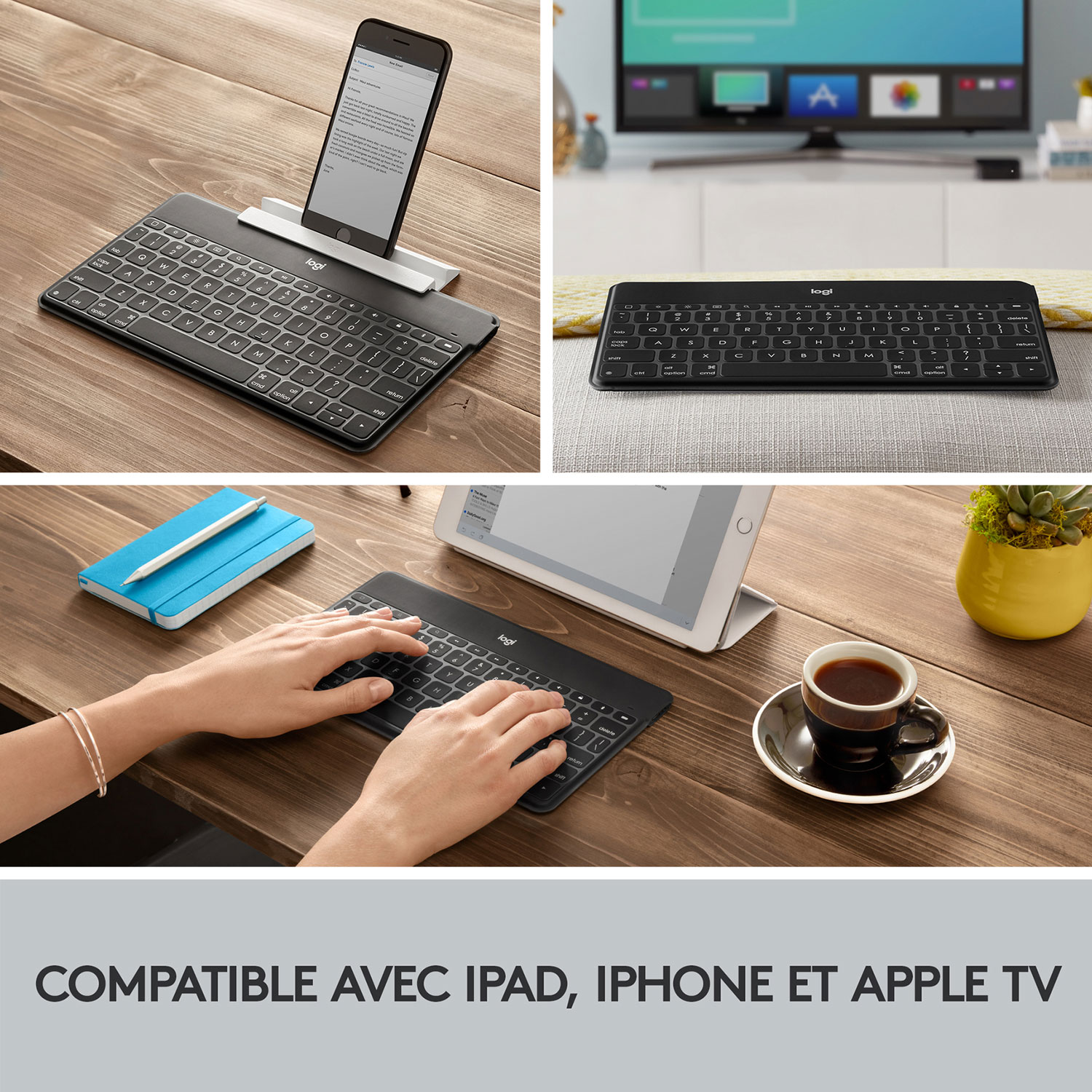 Clavier Keys-to-Go de Logitech pour iPad - Noir