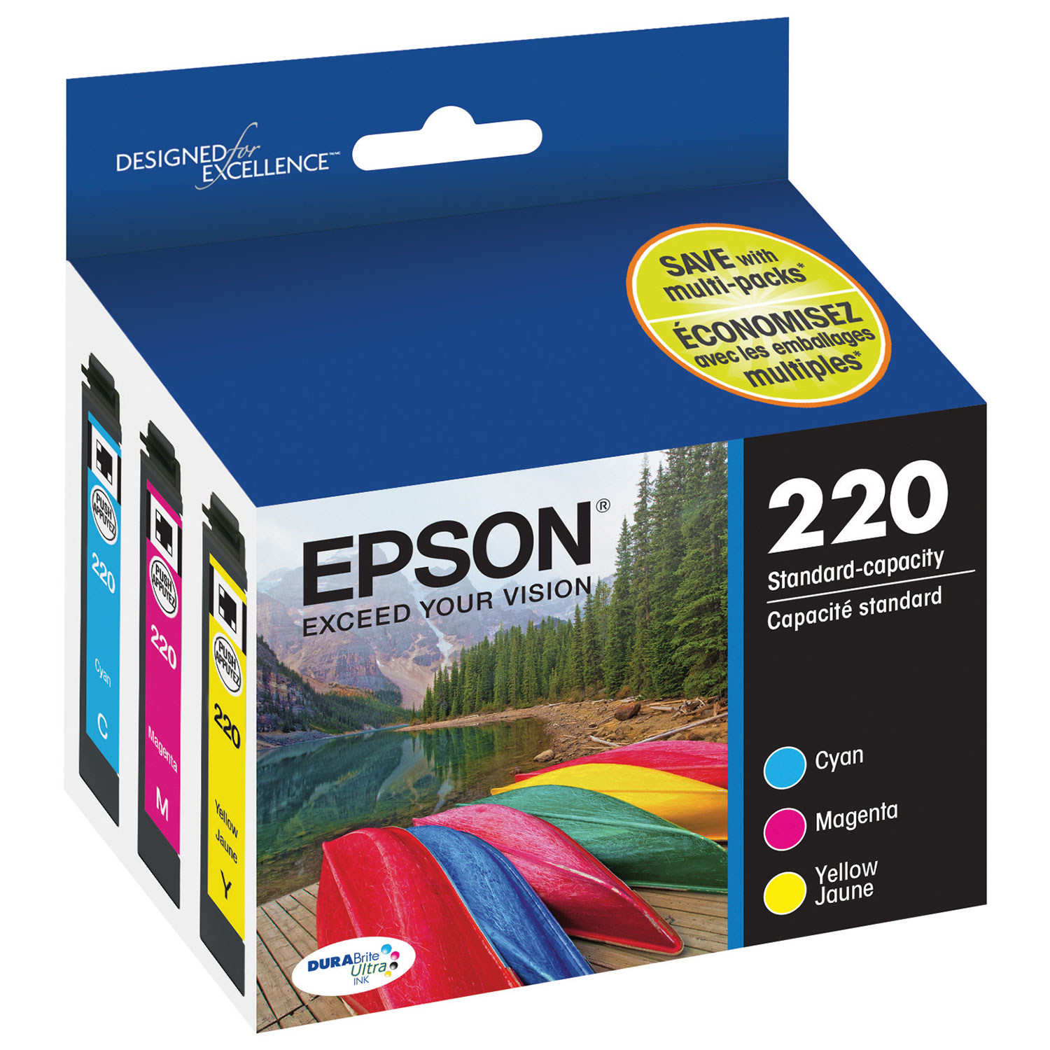 Epson DURABrite Ultra T220 Colour Ink - 3 Pack