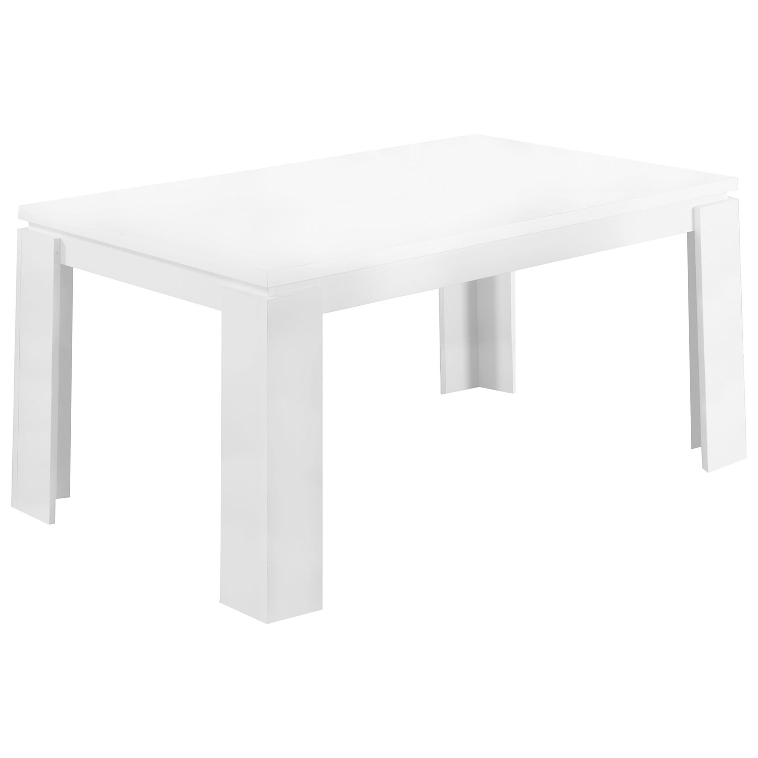 Contemporary 6-Seating Rectangular Dining Table - White