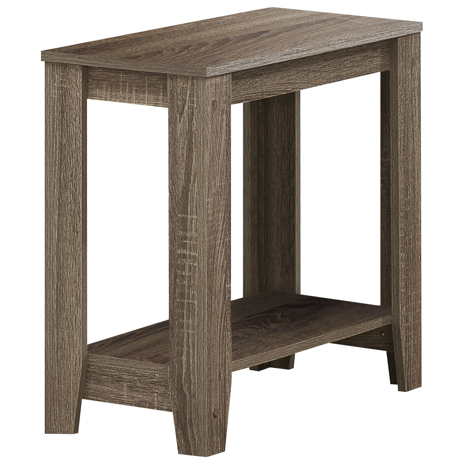 Table d'appoint rectangulaire contemporaine - Taupe foncé