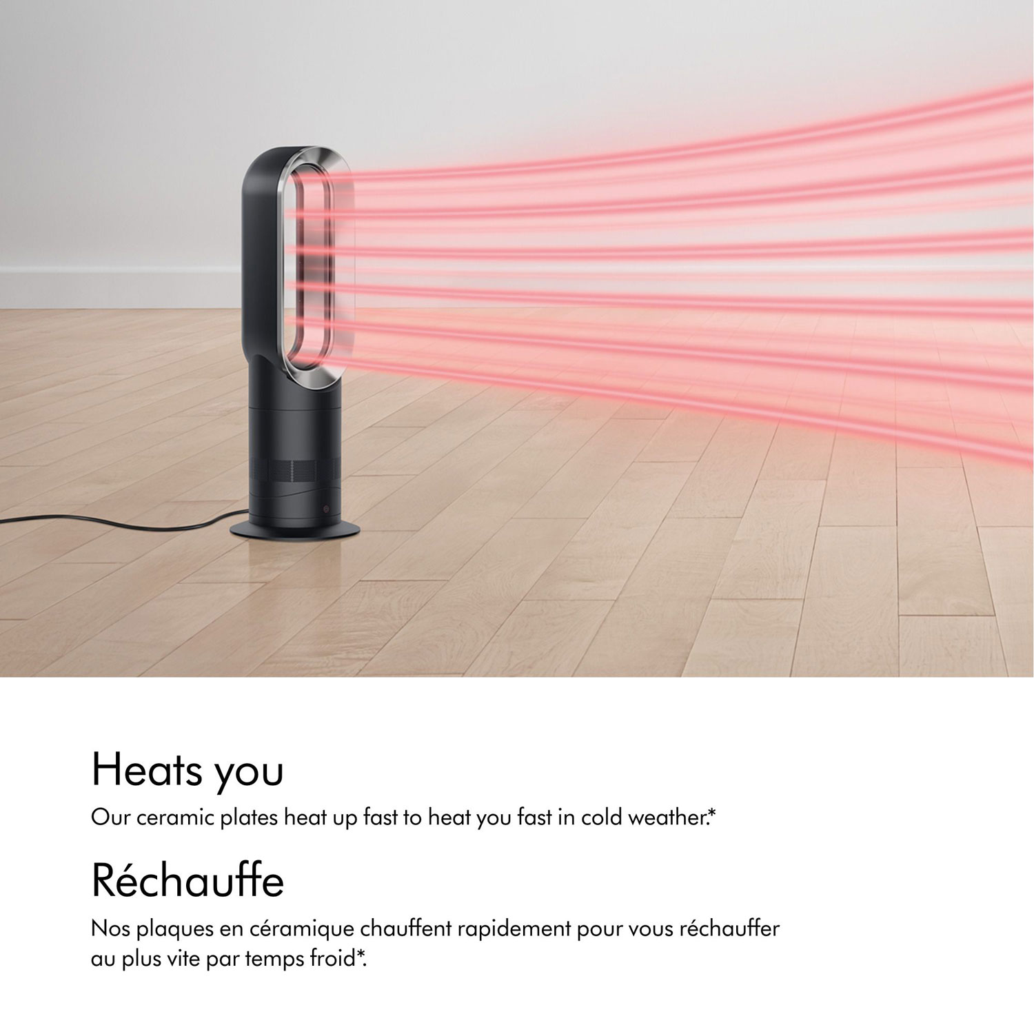 Dyson AM09 Hot + Cool Ceramic Fan Heater - Black/Iron | Best Buy 