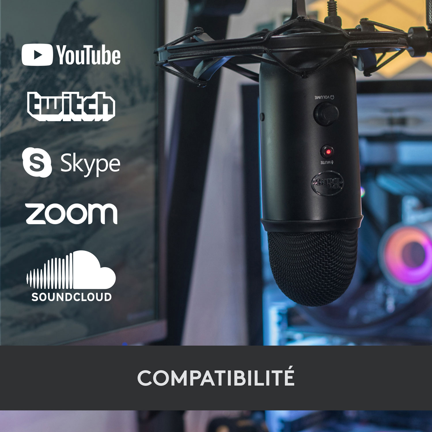 Blue Microphones Yeti USB Microphone - Blackout Edition