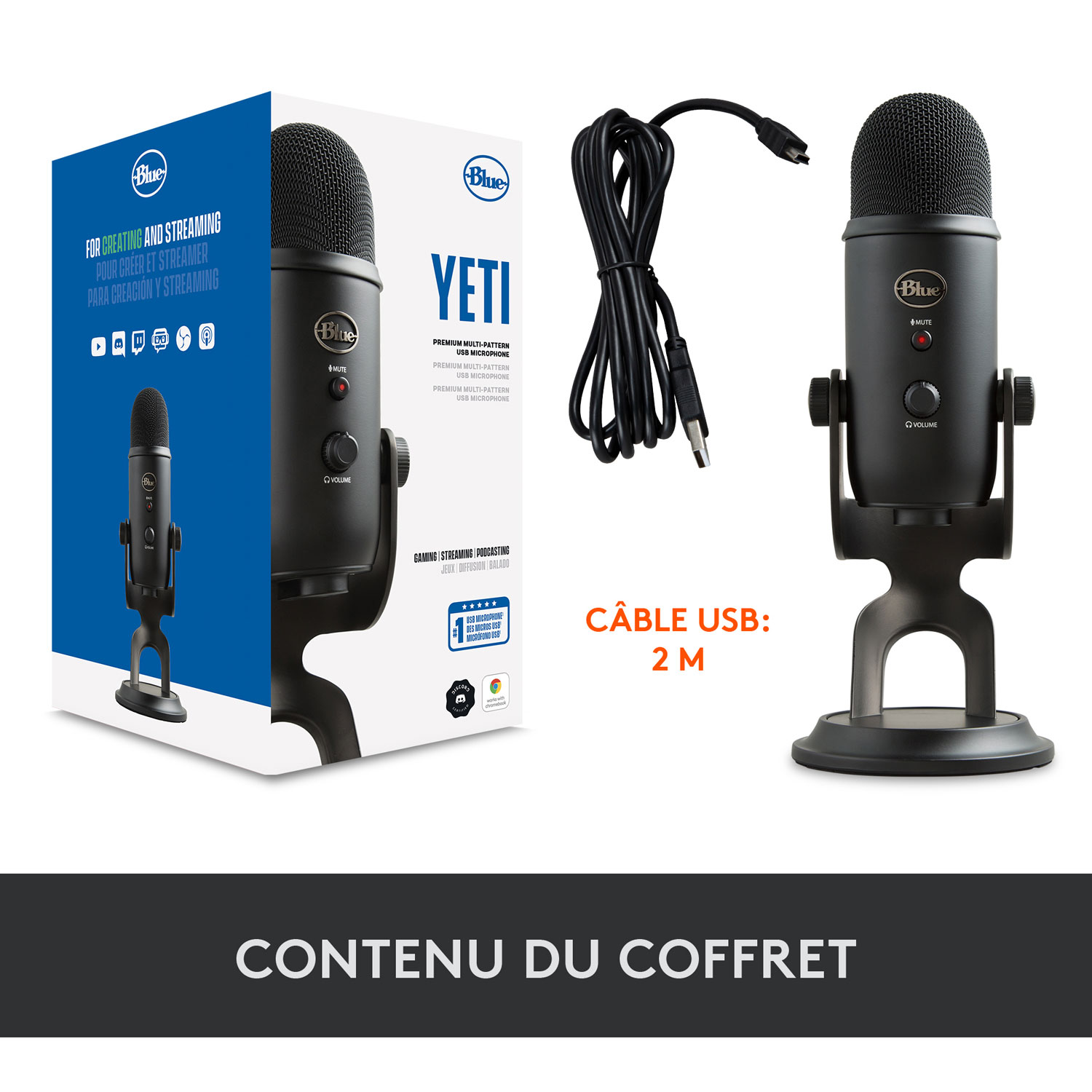 Blue Microphones Yeti USB Microphone - Blackout Edition