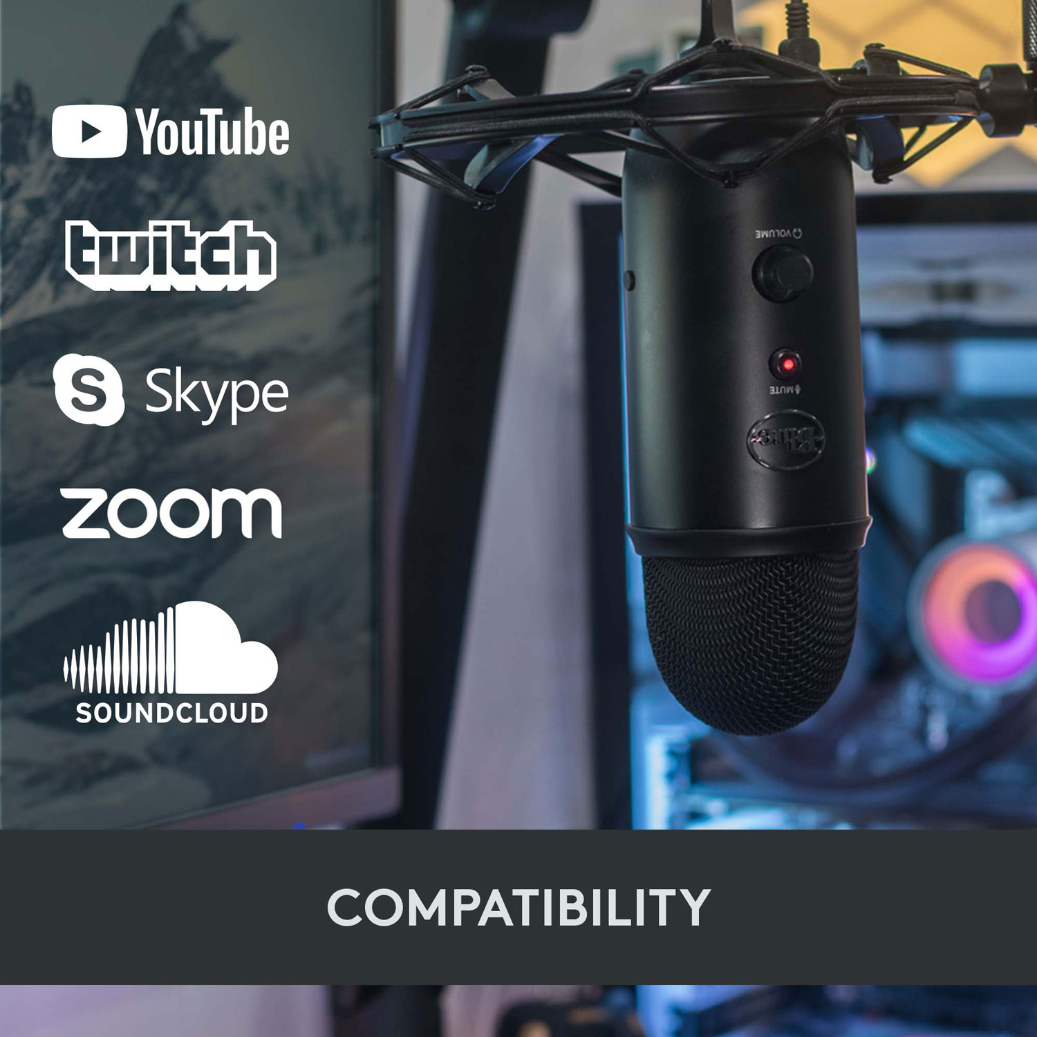 Blue Microphones Yeti USB Microphone - Blackout Edition