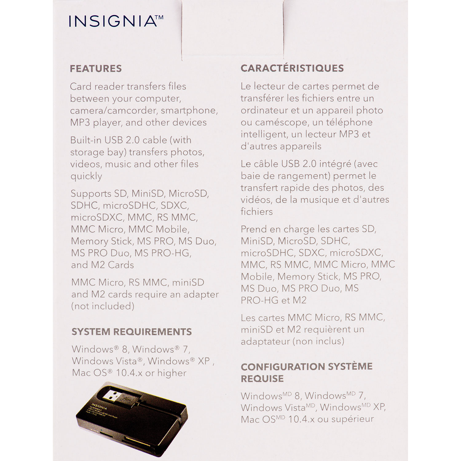 Lecteur de carte mémoire USB 2.0 tout-en-un d'Insignia - Exclusivité Best Buy