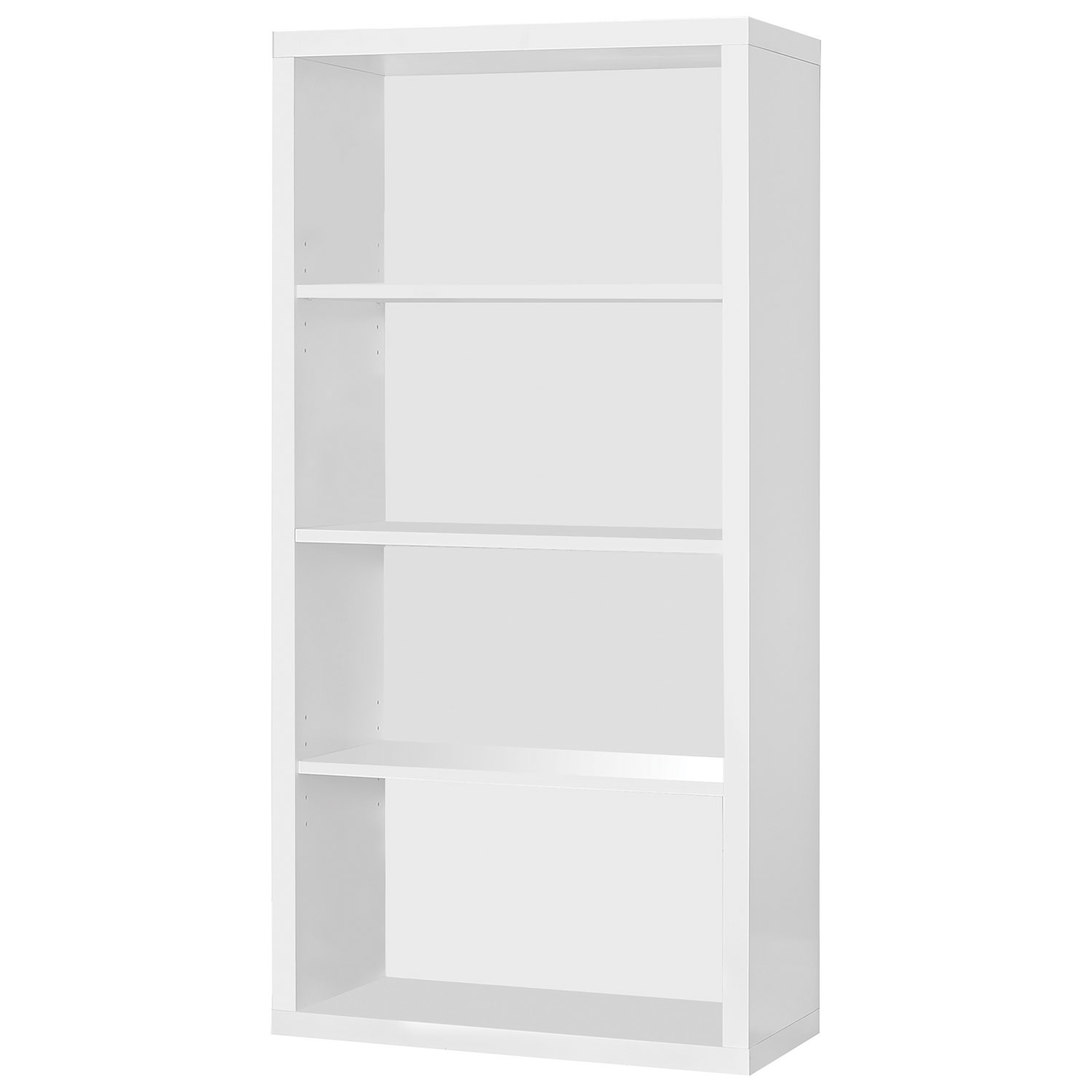 48" 4-Shelf Bookcase - White