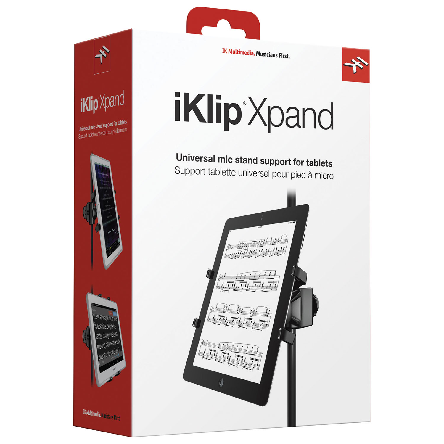 Support universel sur pied de micro Xpand IK Multimedia d'iKlip pour tablette- Noir