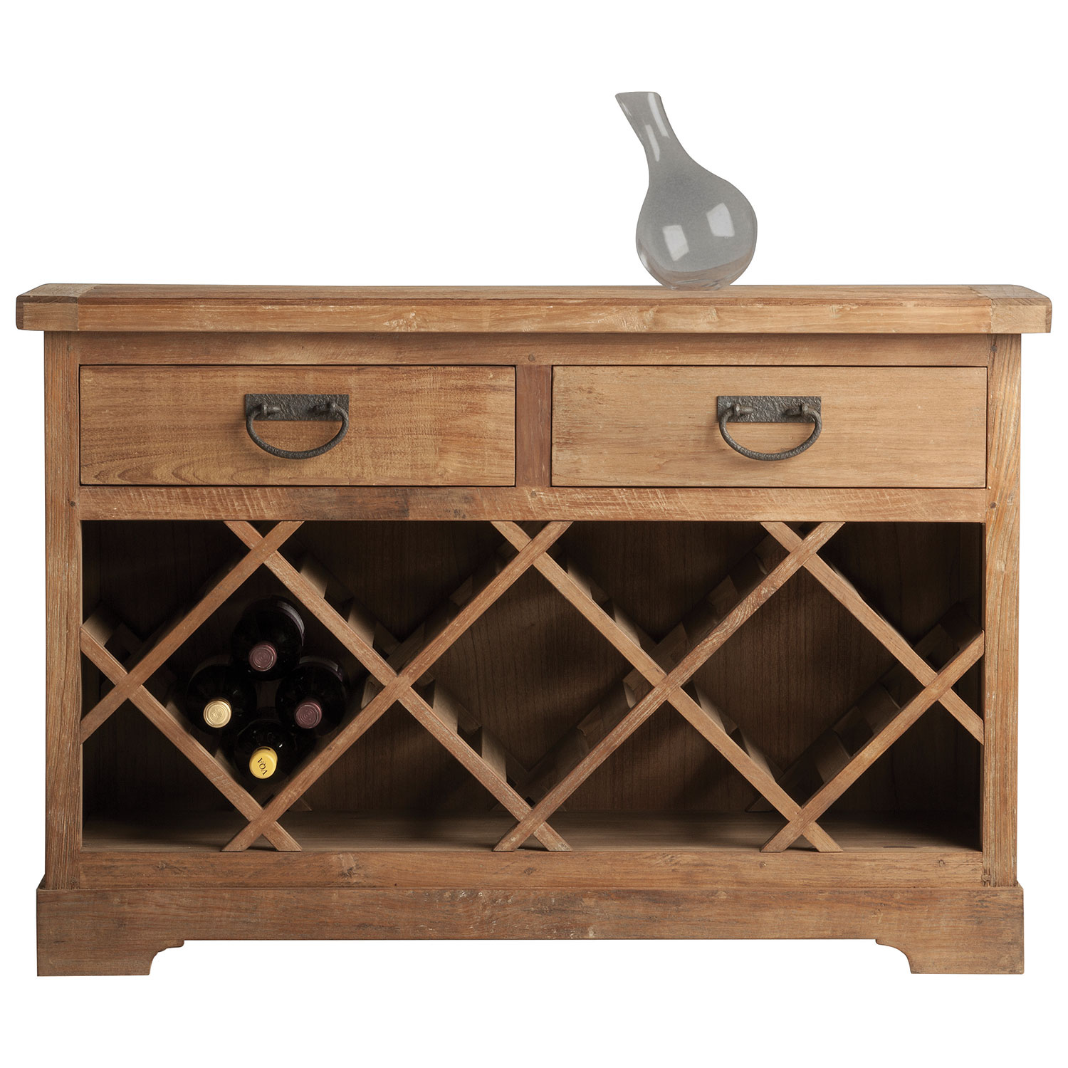 Urban Woodcraft Knightsbridge Solid Pine Wine Bar - Natural Wood