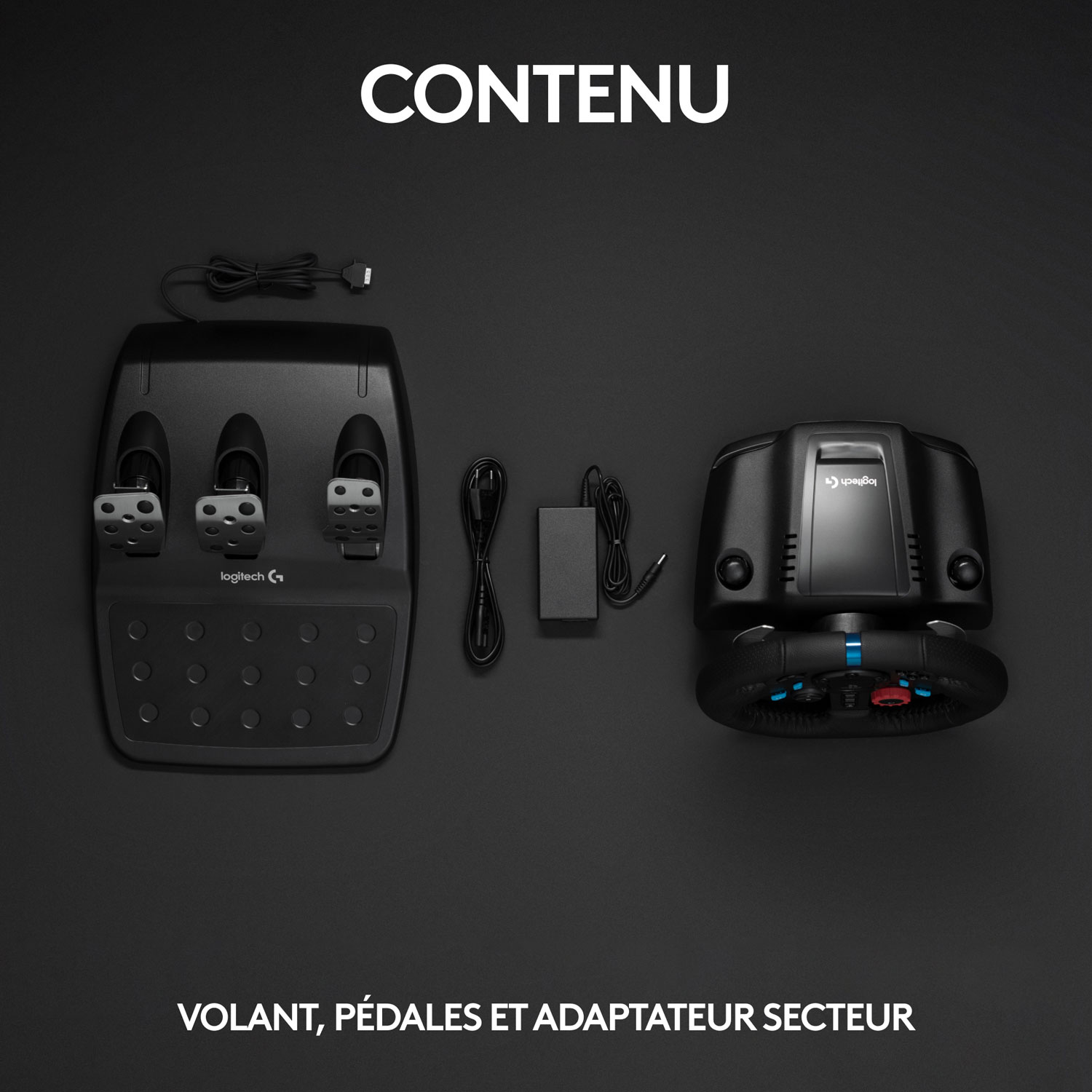 Volant de course G29 Driving Force de Logitech pour PlayStation/PC - Foncé