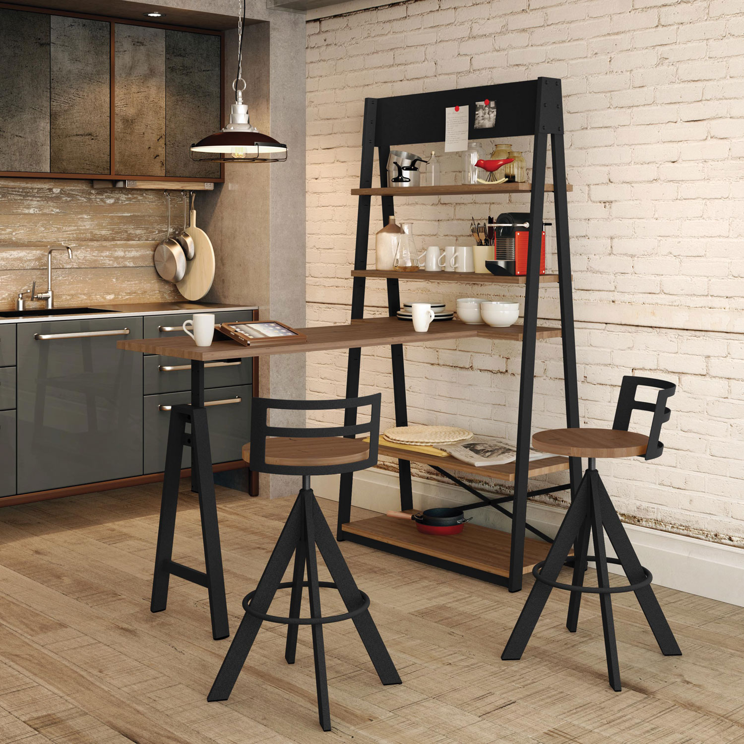 Scroller Traditional Bar Height Stool Um Brown Wood Scroller Traditional Bar Height Stool Um Brown Wood Textured Black Metal Only