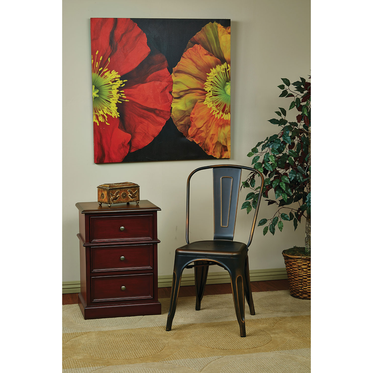 Bristow Contemporary Dining Chair - Set of 4 - Antique Copper