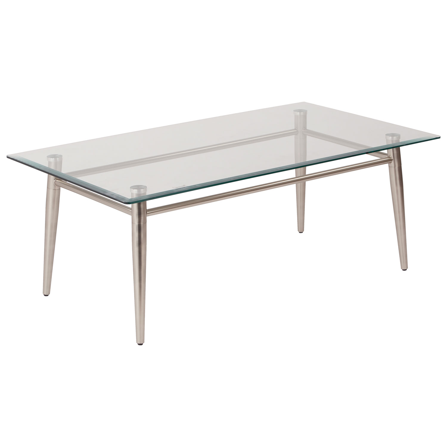 Table basse rectangulaire avec surface en verre Avenue Six Brooklyn