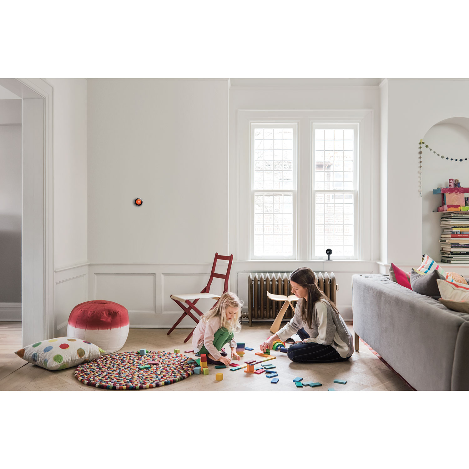 Thermostat intelligent Wi-Fi Google Nest Learning - Acier inoxydable