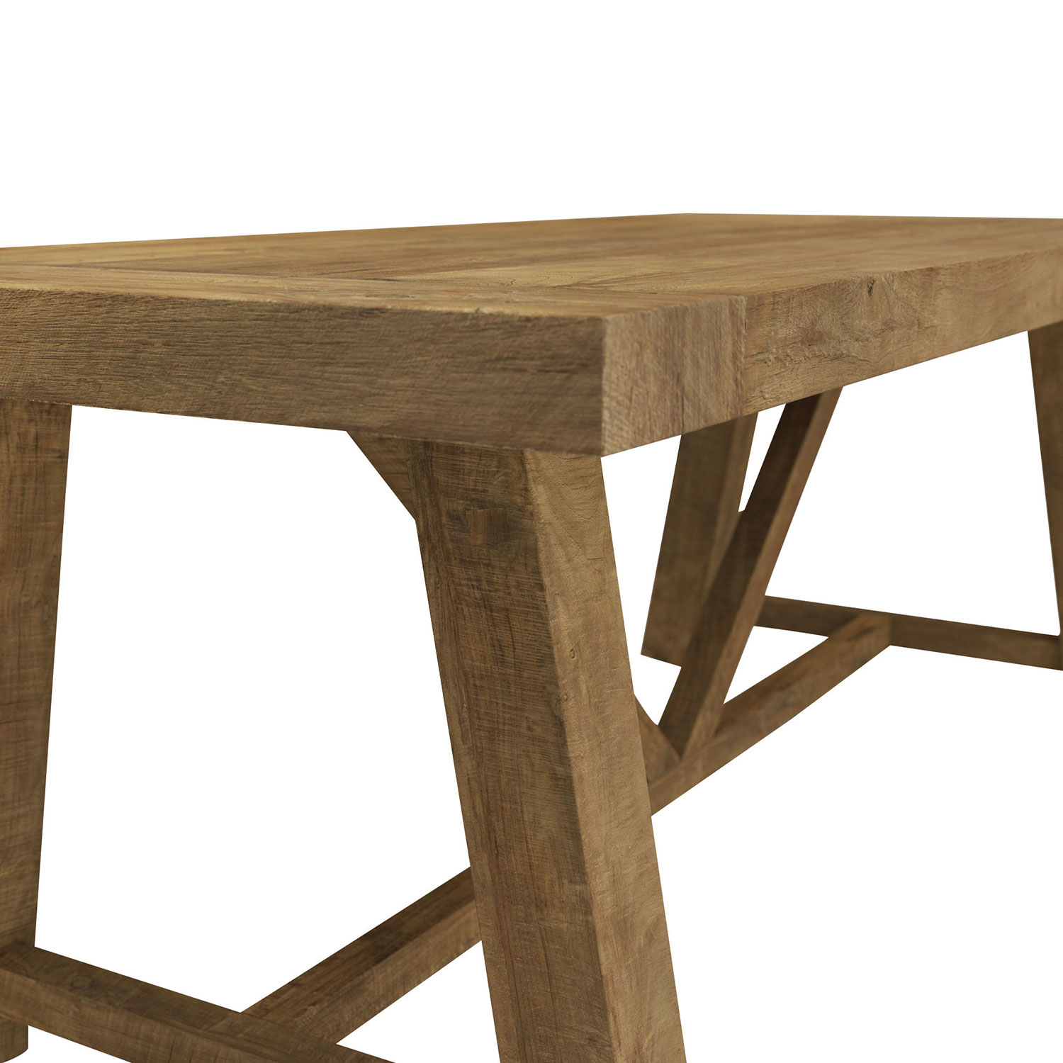 Table rectangulaire transitionnelle à 8 places Ancona de Knightsbridge - Bois naturel
