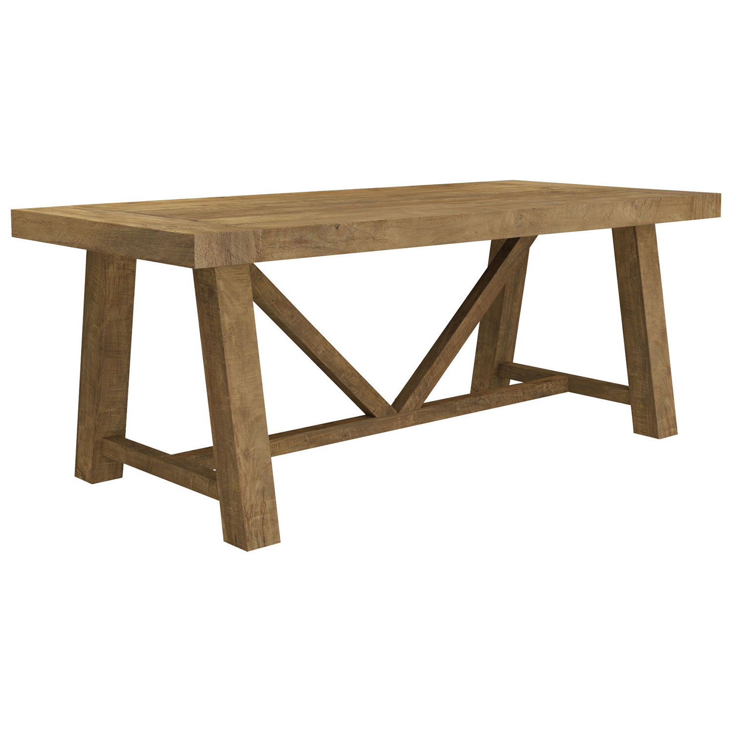 Table rectangulaire transitionnelle à 8 places Ancona de Knightsbridge - Bois naturel