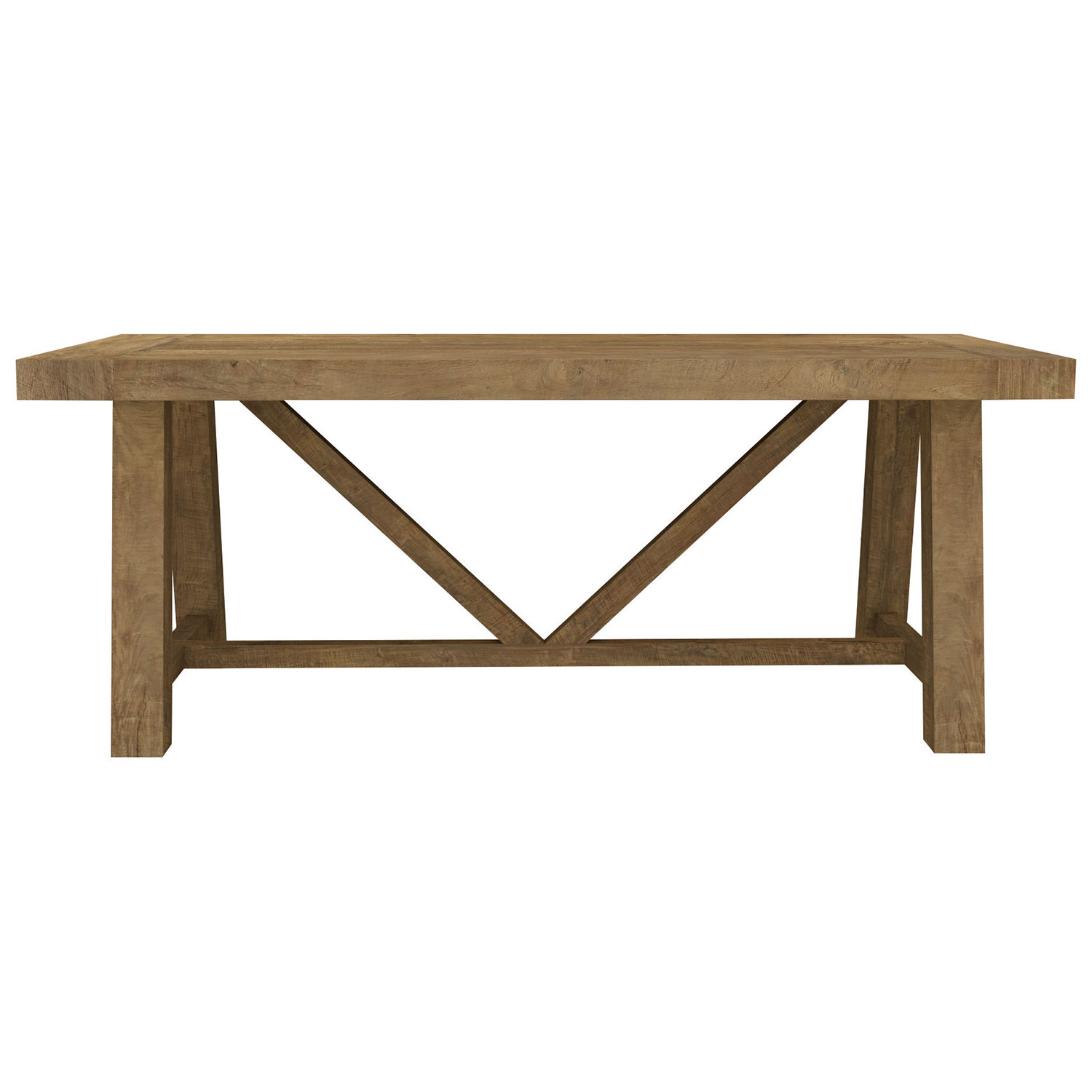 Table rectangulaire transitionnelle à 8 places Ancona de Knightsbridge - Bois naturel