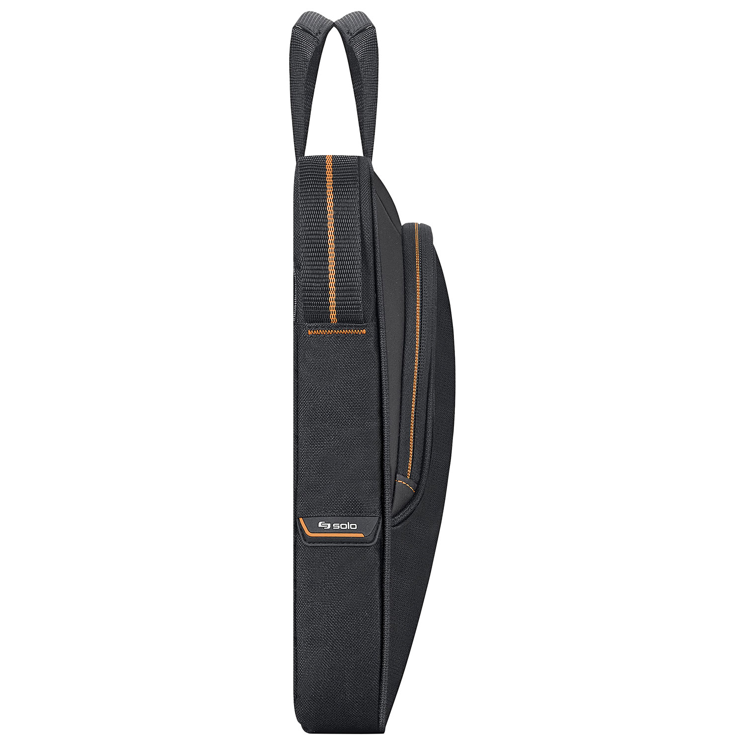Mallette mince de Solo pour portable de 15,6 po - Noir - Orange