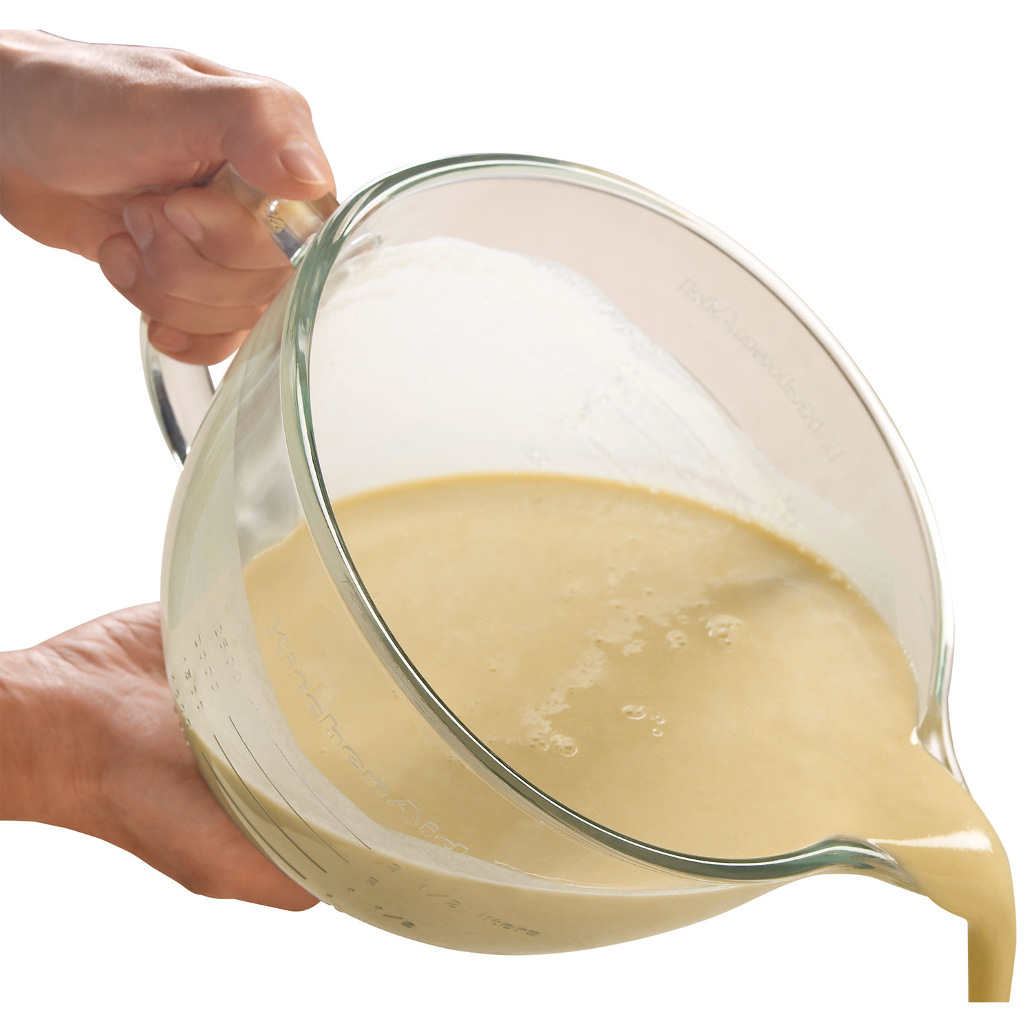 Bol en verre de 5 pte avec couvercle pour batteur sur socle de KitchenAid - Blanc